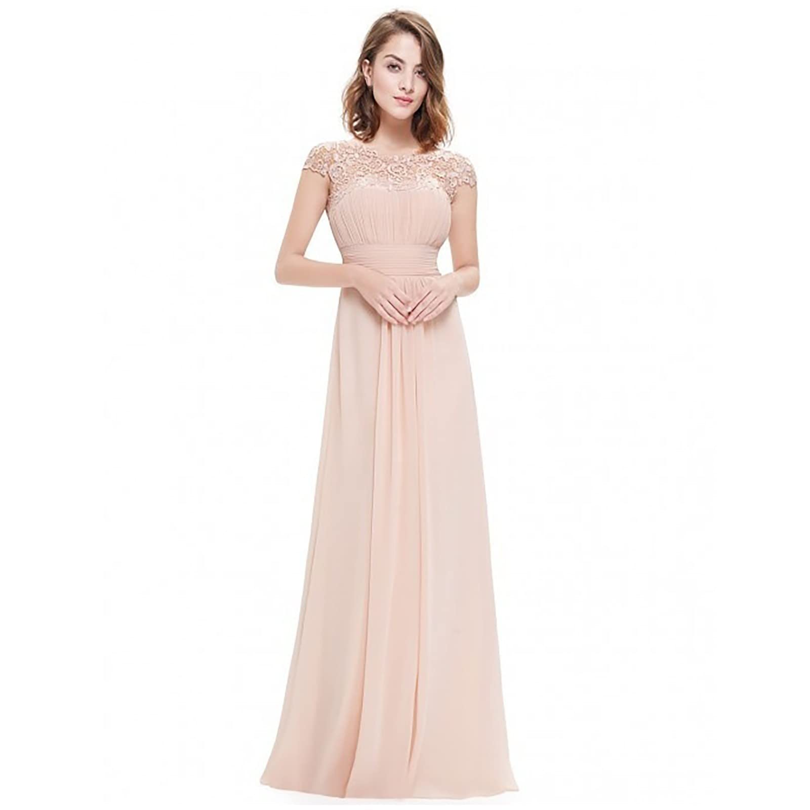 Elegant Lace Party Dress for Women - Solid Color Long Ball Skirt Dress for Formal Occasions, Evening Events & Special Celebrations