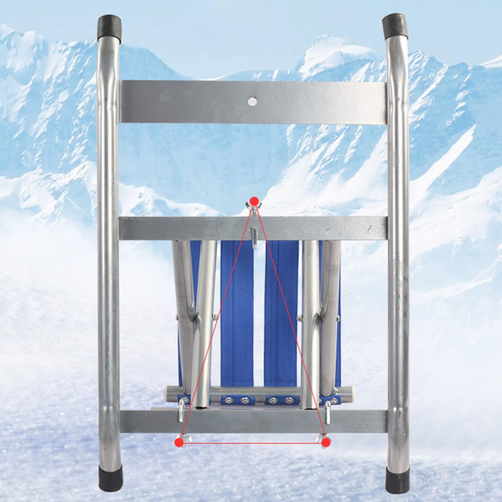 FACAI Vintage Ice Skating Sledge with Seat - Adult & Kids Outdoor Ice Sleigh Car for Winter Fun, Family Entertainment, and Snow Park Adventures
