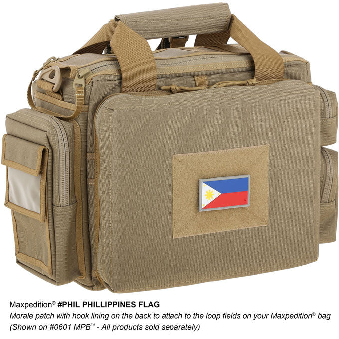 Philippines Flag Patch - Hook and Loop Fastener - Tactical Military Morale Patch for Backpacks, Hats & Uniforms - Perfect for Outdoor, Airsoft & Military Enthusiasts