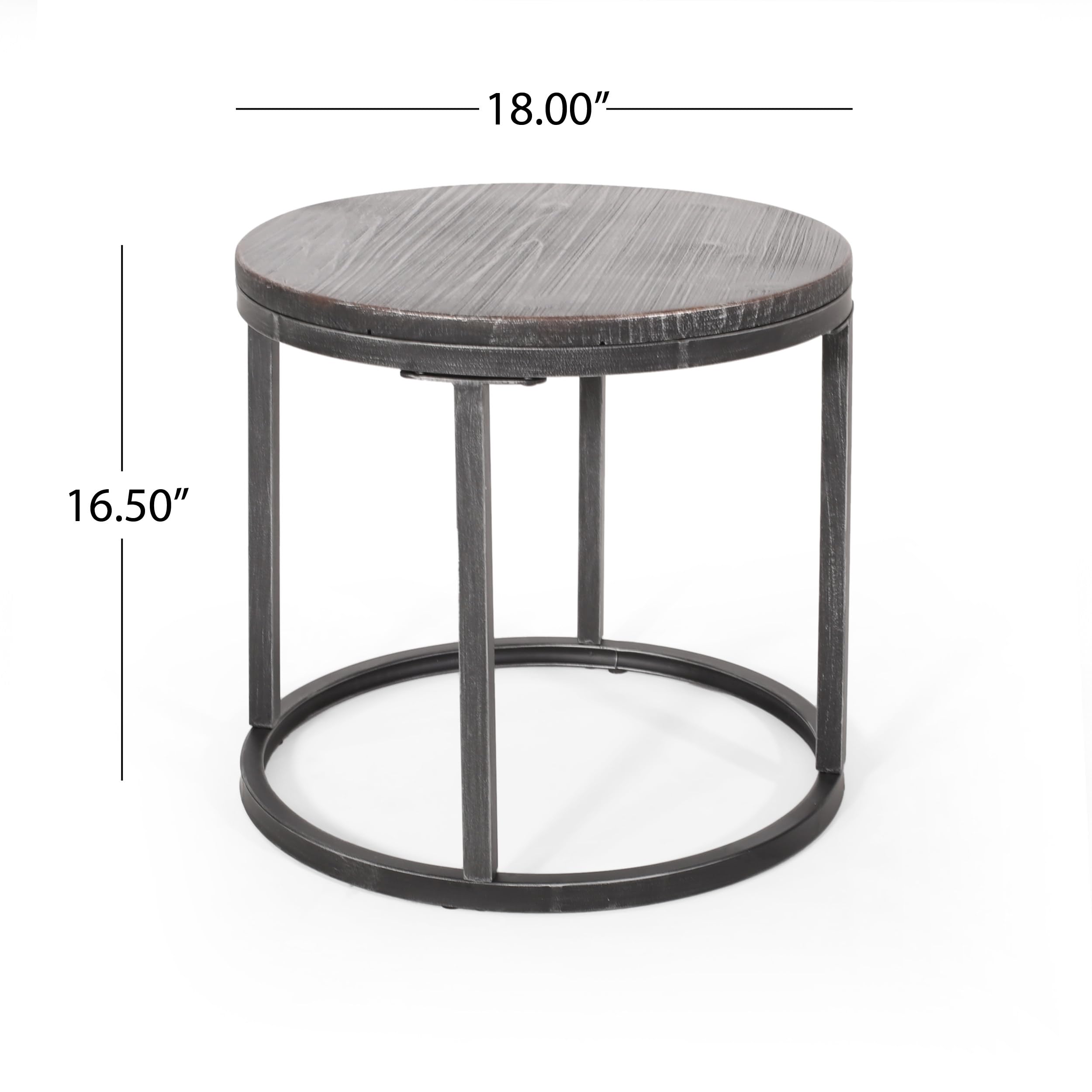 Christopher Knight Home Roberta Coffee Table Set - Modern Gray & Pewter Finish - Perfect for Living Room, Lounge, or Office Decor