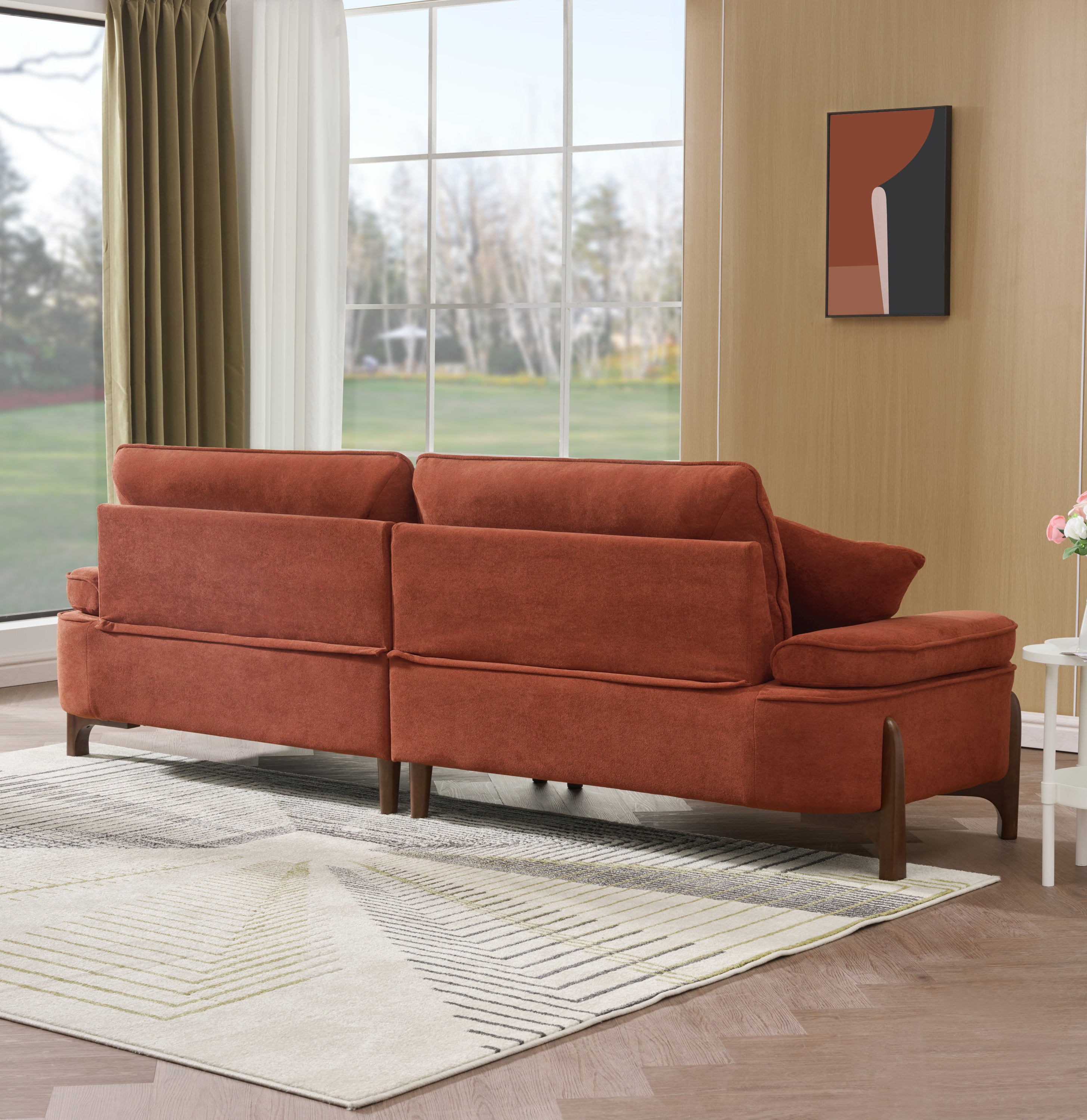 103 Inch Ultra Plush Deep Seated Sofa with Removable Pillows - Luxury Comfort for Living Room, Bedroom, Apartment & Office - Perfect for Relaxing, Entertaining & Small Space Decor