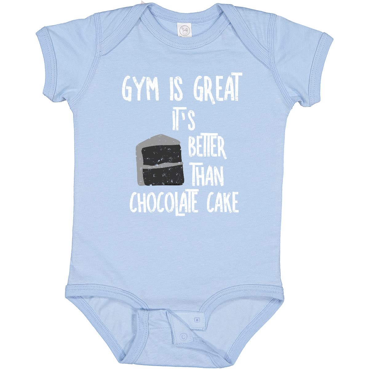 Inktastic Gym is Great White Text Baby Bodysuit - Soft Cotton Infant Onesie for Workout Enthusiasts - Perfect for Gym, Yoga & Active Parenting