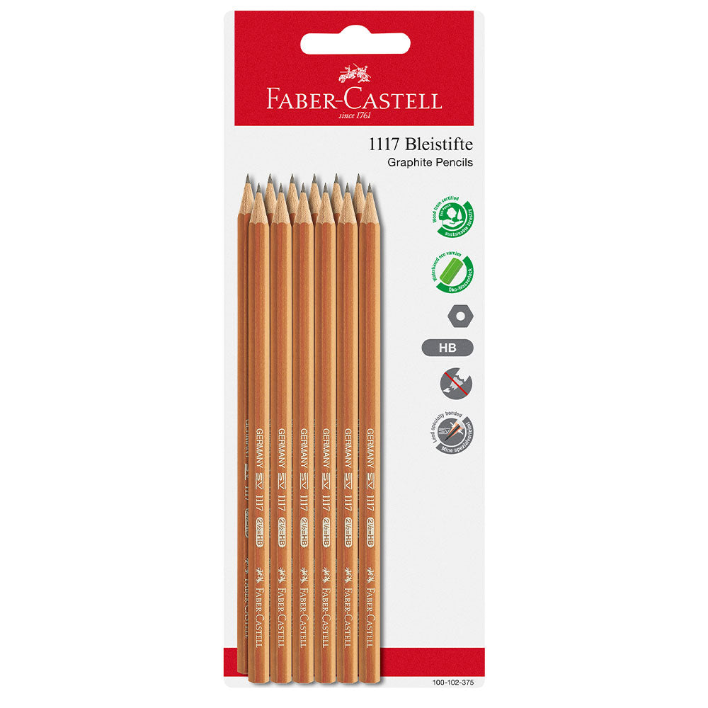 Faber-Castell 1117 12-Piece Graphite Pencil Set for Sketching, Drawing & Art - Professional Artist Pencils for Beginners & Experts - Perfect for Classroom, Studio & Home Art Projects