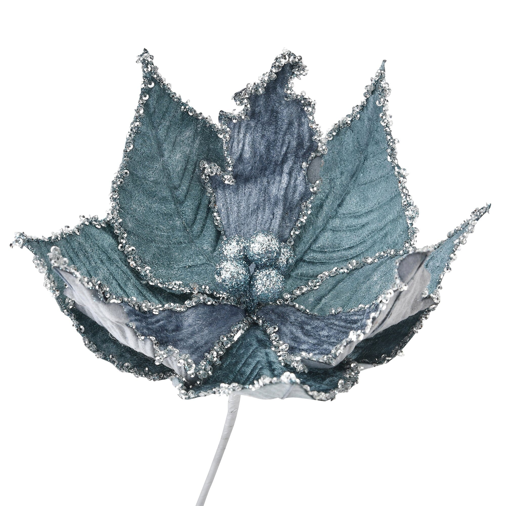 Velvet Artificial Flowers Navy Blue - Home Decor, Wedding Centerpieces, Office Desk Decorations