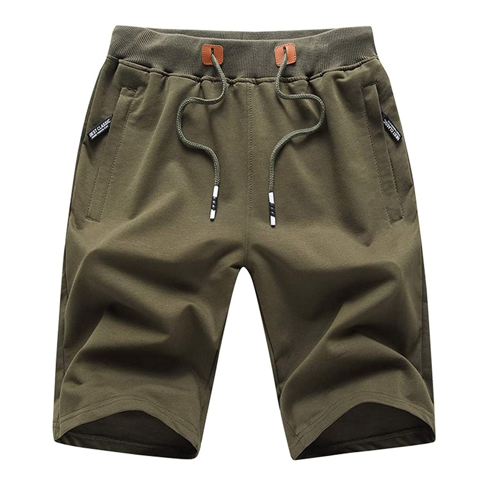 Men's Summer Athletic Shorts with Lace-Up Design & Zipper Pockets - Breathable Sports Shorts for Running, Gym Workouts & Casual Wear - Limsea