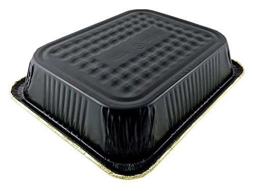 Premium Black & Gold Aluminum Steam Table Pans - Heavy Duty Full Size Deep Hotel Pans (50 Pack) - Ideal for Catering, Buffets, Restaurants & Food Service