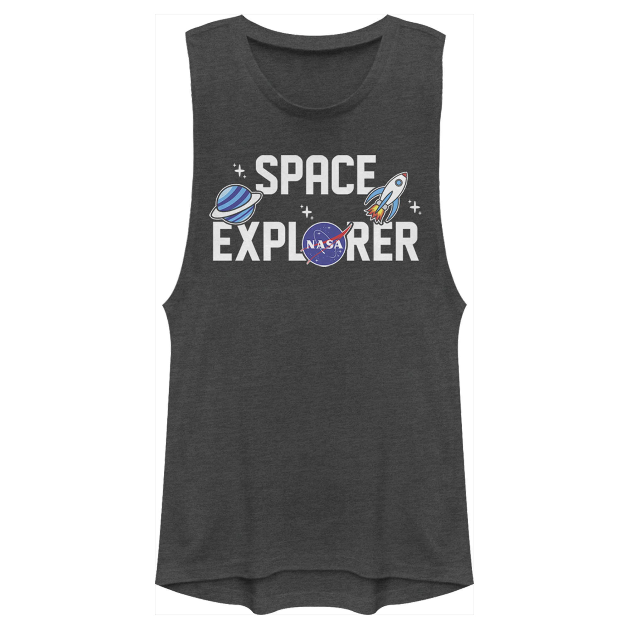 NASA Space Explorer Women's Muscle Tank Top - Vintage Astronomy Graphic Tee for Women - Perfect for Gym, Workout & Casual Streetwear Fashion