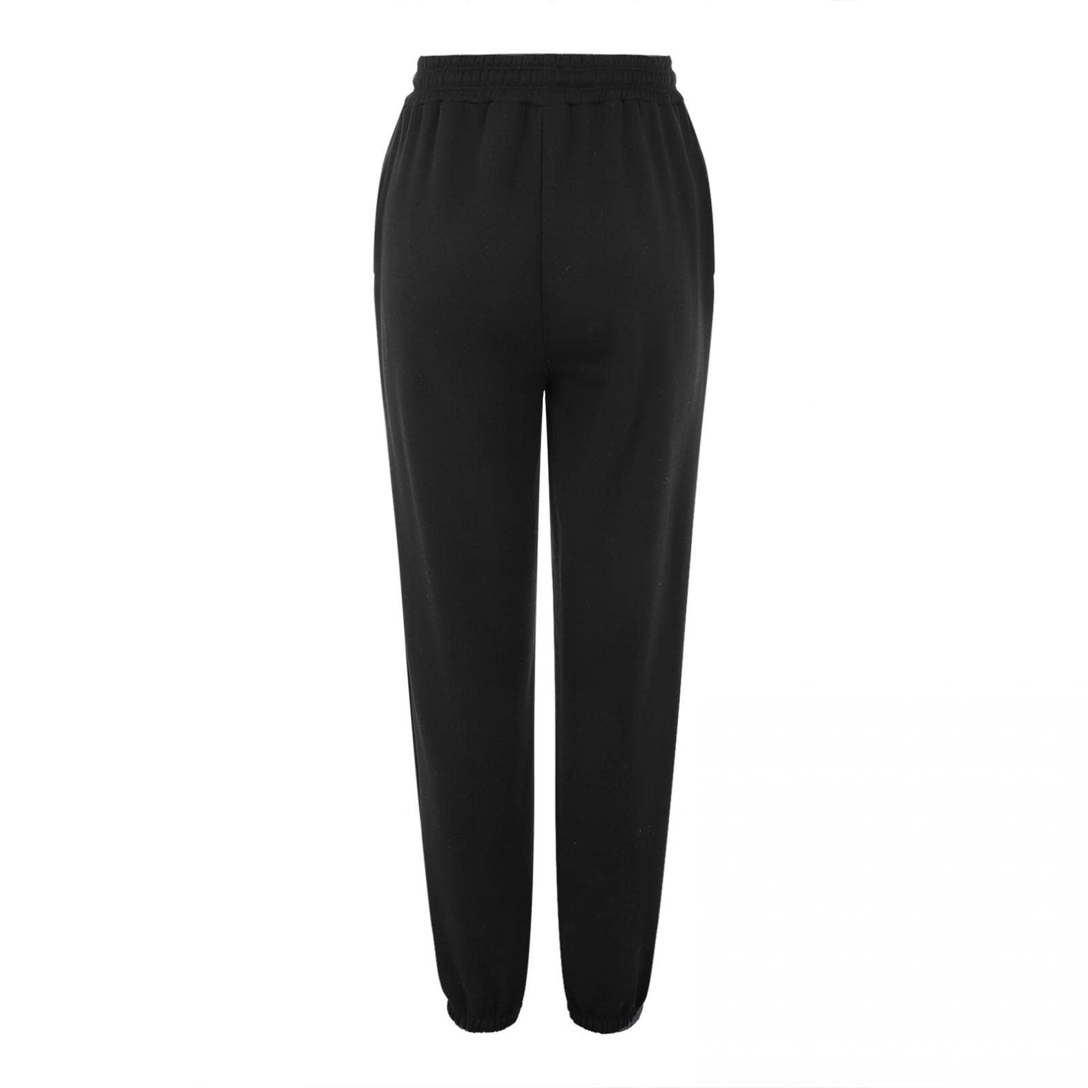 Women's High Waist Yoga Pants with Pockets - Vintage Printed Button Casual Leggings for Workout, Running & Lounge Wear | Black B