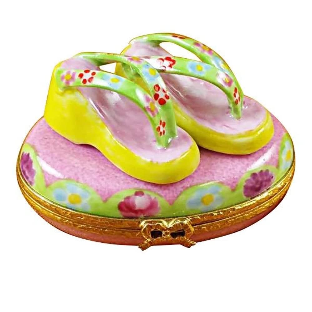 Limoges Beach Sandals | Authentic French Porcelain Figurines & Handmade Gift Boxes - Perfect for Beach Vacations, Wedding Favors & Collectible Keepsakes