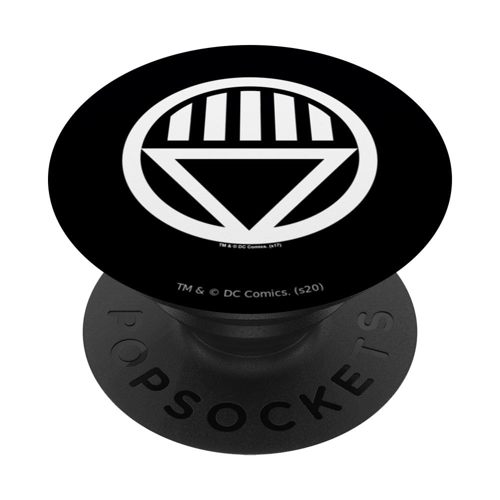 Green Lantern Black Lantern Logo PopSockets Standard PopGrip - Swappable Phone Grip & Stand for Smartphones - Perfect for DC Comics Fans, Gaming, and Everyday Use