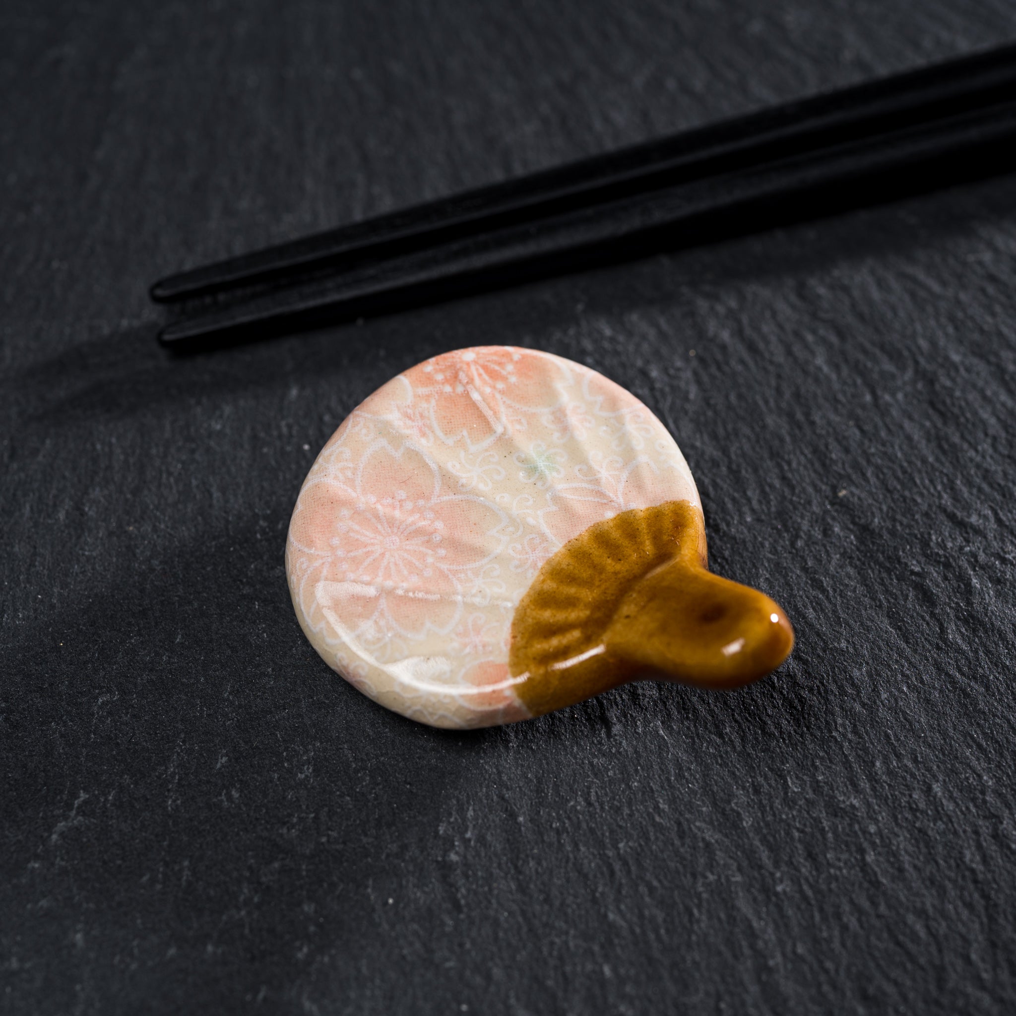 Japanese Fan Chopstick Rest - Traditional Handmade Ceramic Chopstick Holder - 7 Unique Designs for Sushi, Ramen & Asian Dining Decor