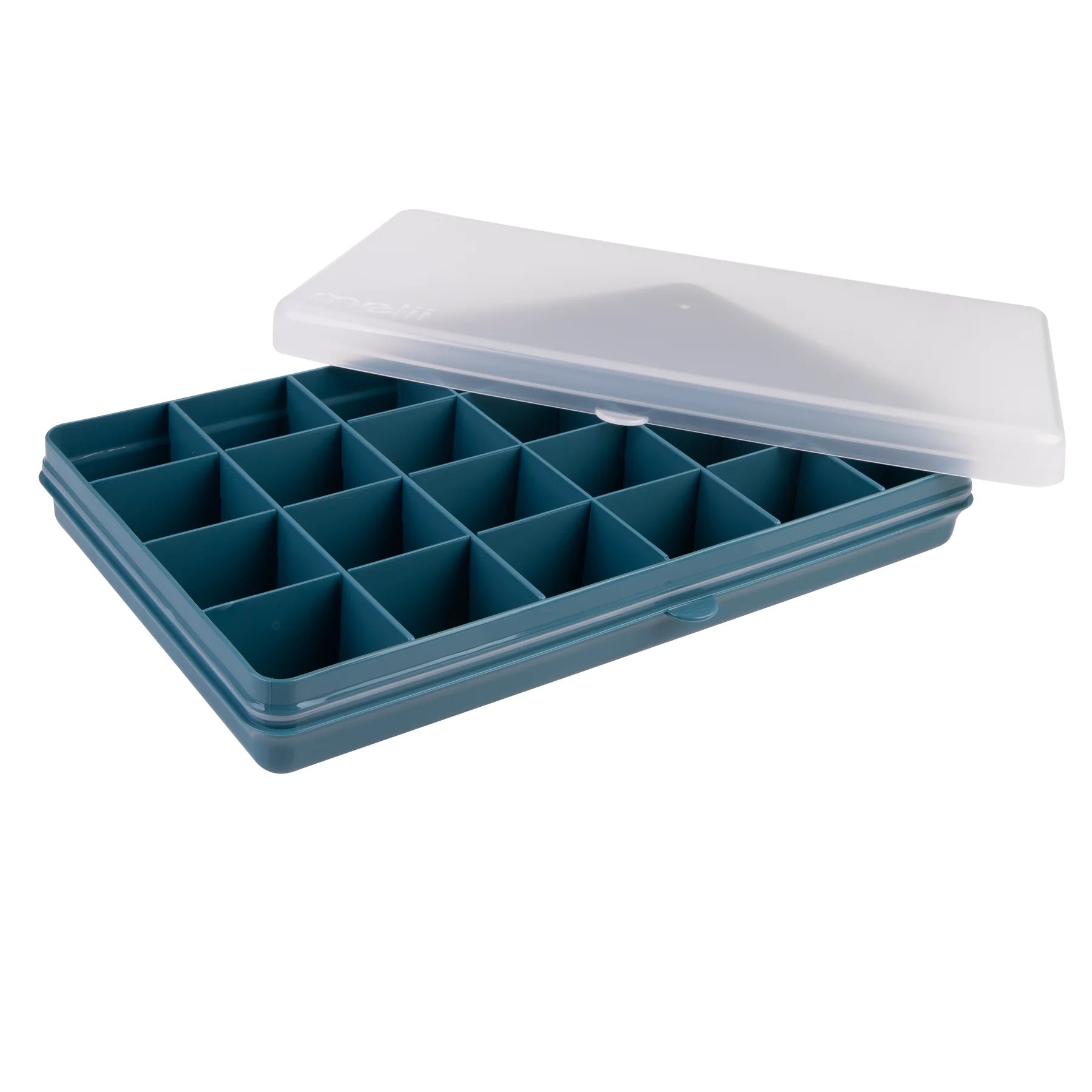 Melii Luxe Snackle Box XL - Premium Large Snack Storage Container with Lid, Airtight Blue Food Organizer for Parties, Picnics & Office Snacks | BPA-Free Plastic, Leakproof Design