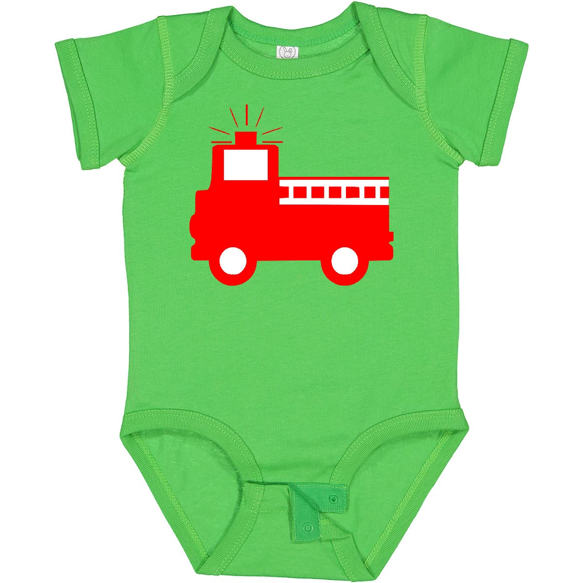 Inktastic Cute Red Firetruck Baby Bodysuit - Soft Cotton Infant Onesie for Boys & Girls - Perfect for Firefighter-Themed Parties, Photo Shoots & Everyday Wear