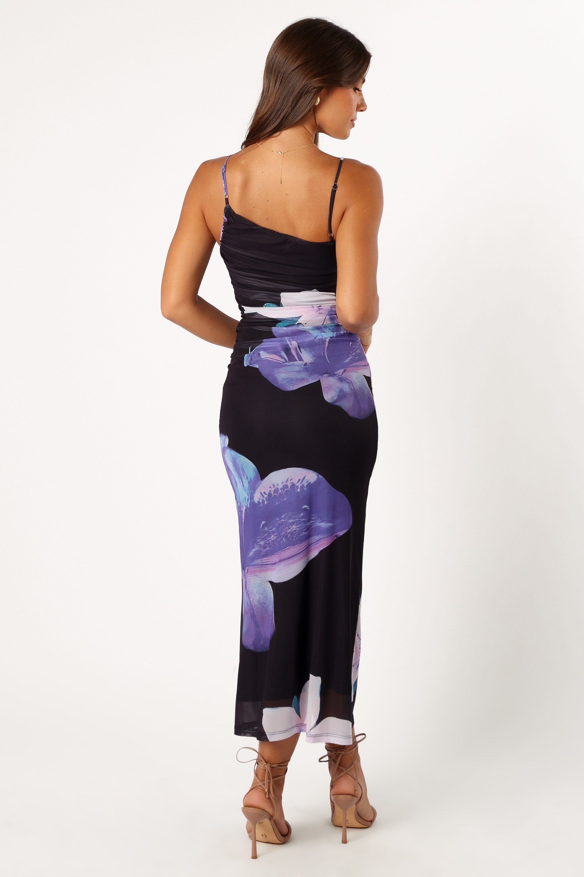 Elegant Black Floral Jasmine Maxi Dress for Women - Perfect for Summer Beach Vacations, Weddings & Evening Parties
