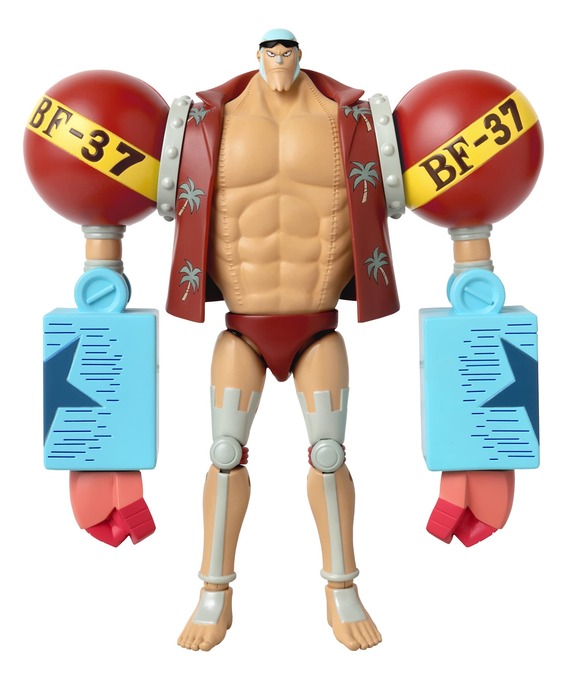BANDAI One Piece Franky Action Figure 17cm Articulated Anime Collectible with Display Stand | Pirate Toys for Anime Fans | Perfect Gift for One Piece Lovers | Great for Display, Collection, and Role Play