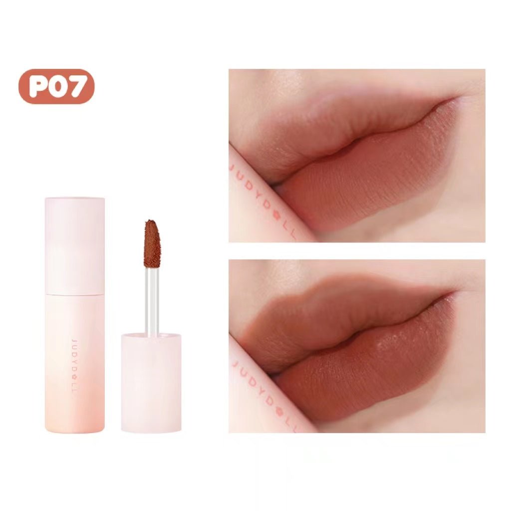 JUDYDOLL POP MART CO Brand Lip Mud - Moisturizing Matte Liquid Lipstick, Long Lasting Non-Stick Cup, Vegan & Cruelty Free - Perfect for Daily Wear, Parties and Special Occasions