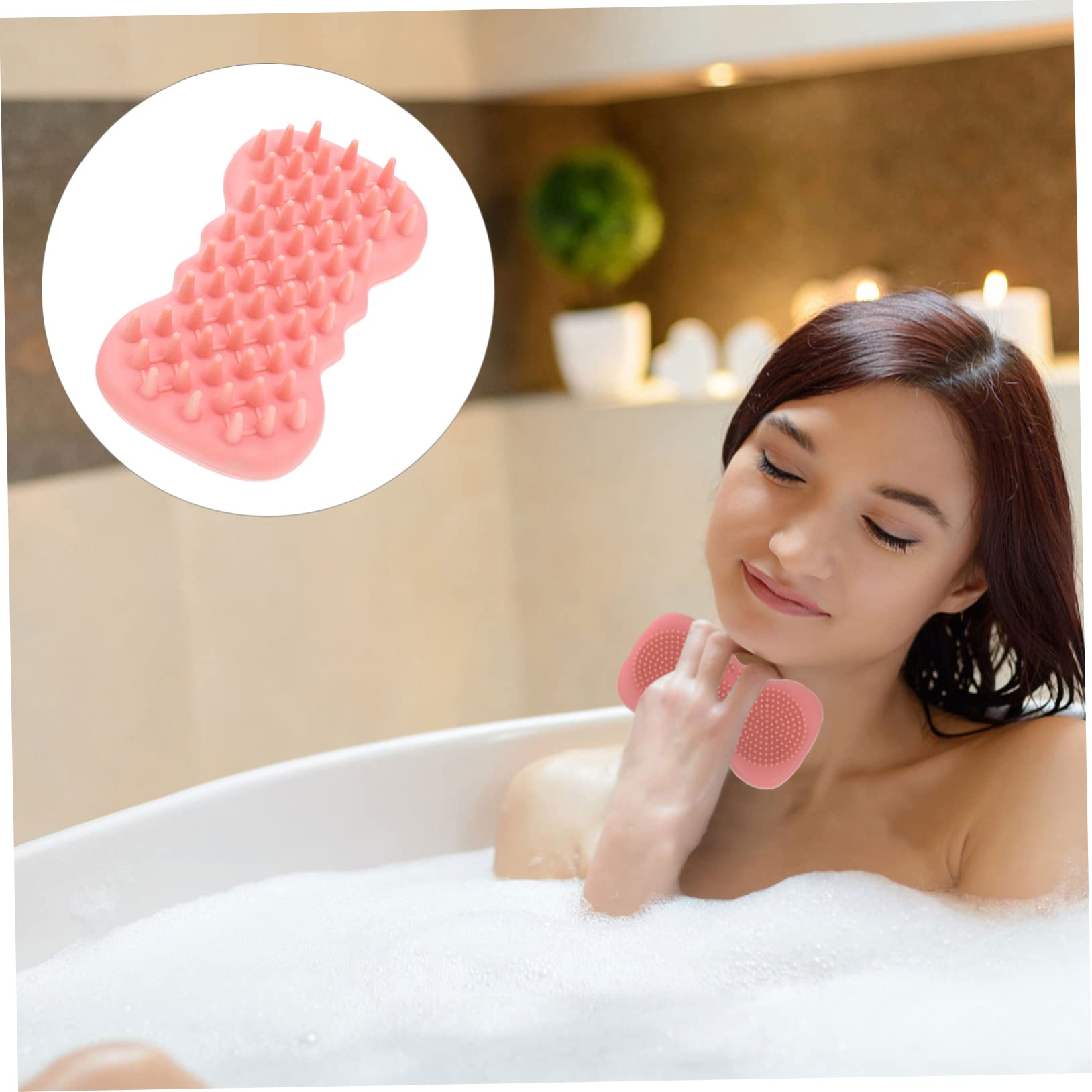 FRCOLOR 3 Pack Double-Sided Silicone Body Scrub Brush - Exfoliating Shower Brush for Deep Cleaning & Massage - Perfect for Bath, Shower & Spa Relaxation at Home