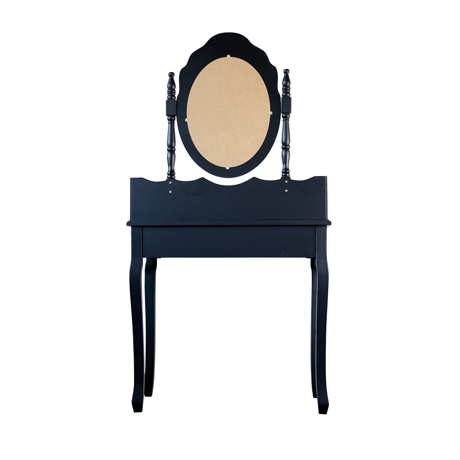 Vanity Table Set with Stool - 3 Drawer Makeup Dressing Table for Bedroom, Beauty Station Furniture with Cushioned Seat, Easy Assembly | Perfect for Makeup Organization, Dressing Room & Bedroom Decor