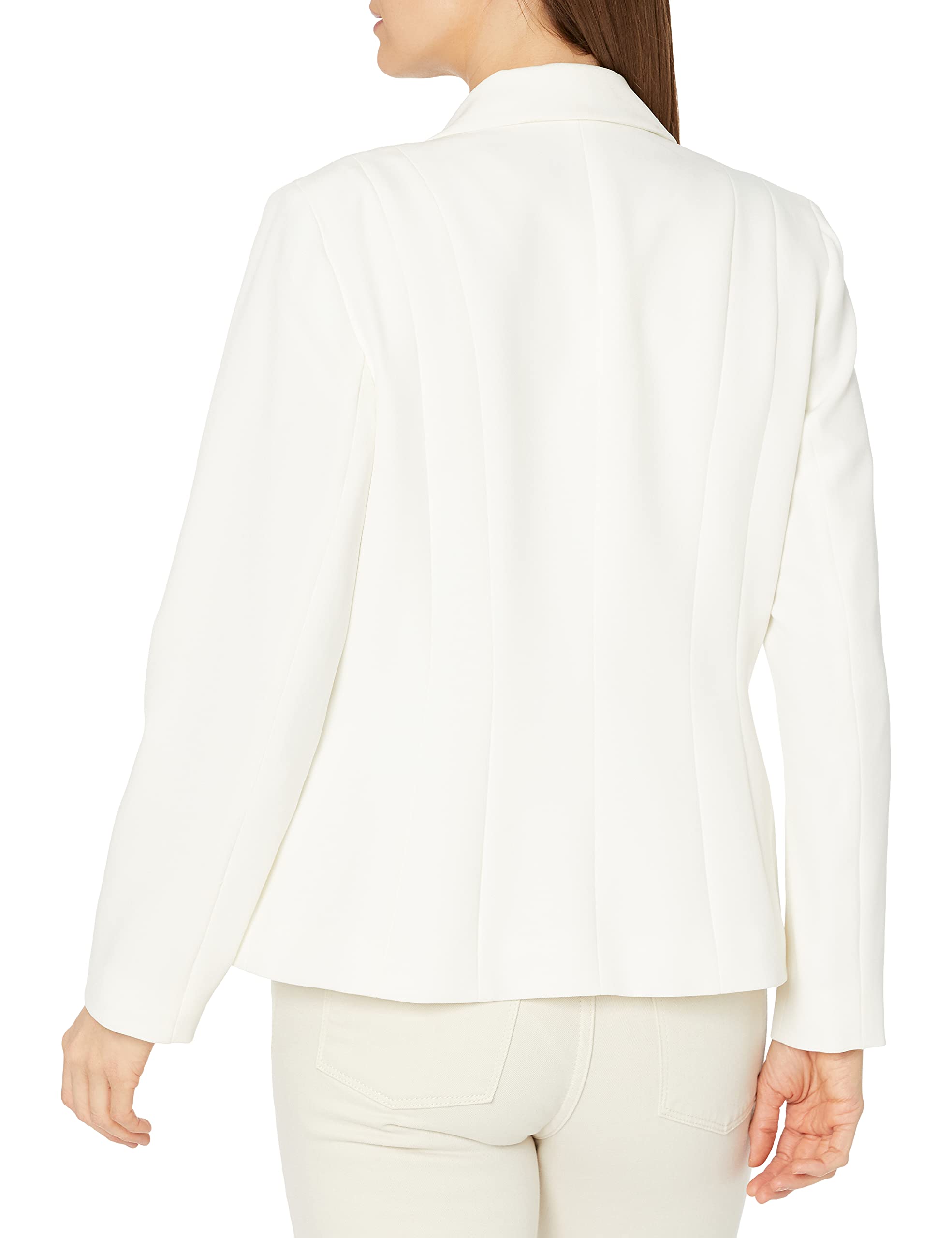 Kasper Women's Petite Stretch Crepe Blazer - Single Button Tailored Jacket for Office, Business & Formal Occasions