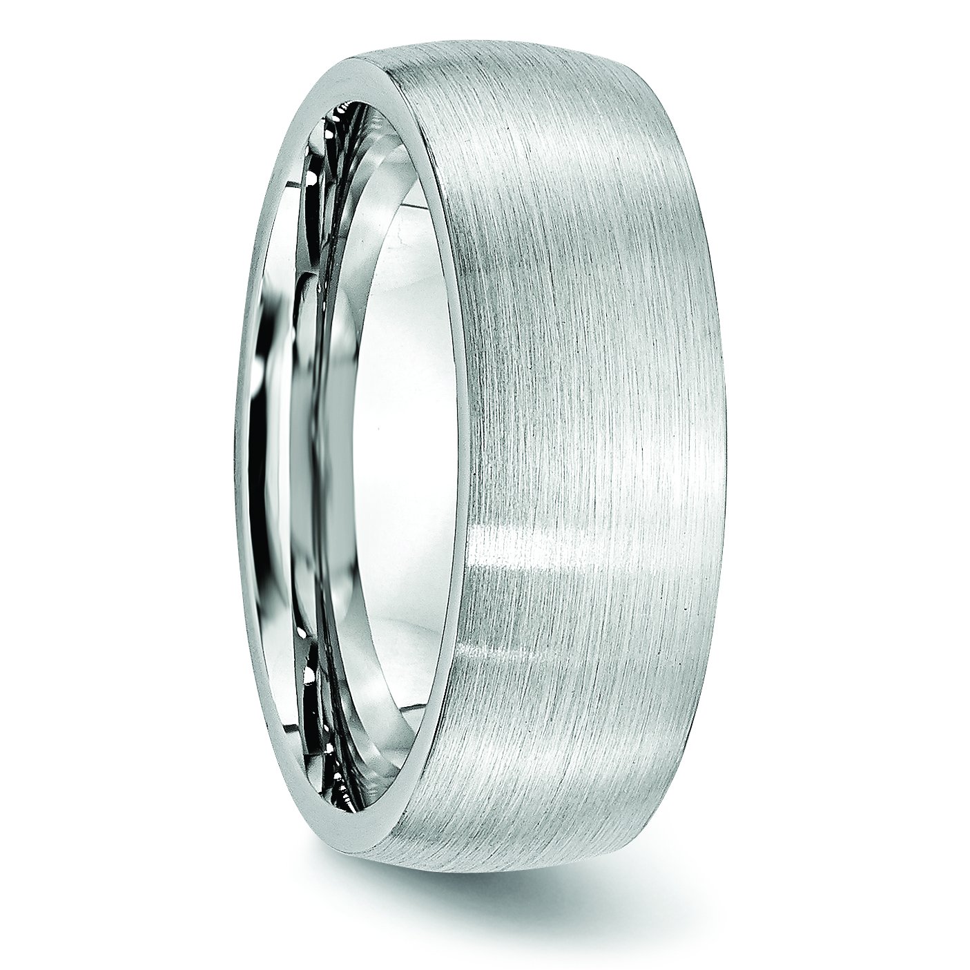 Men's Cobalt Satin 8mm Wedding Band Ring - Comfort Fit Tungsten Carbide Wedding Ring for Men - Perfect for Engagement, Anniversary & Everyday Wear