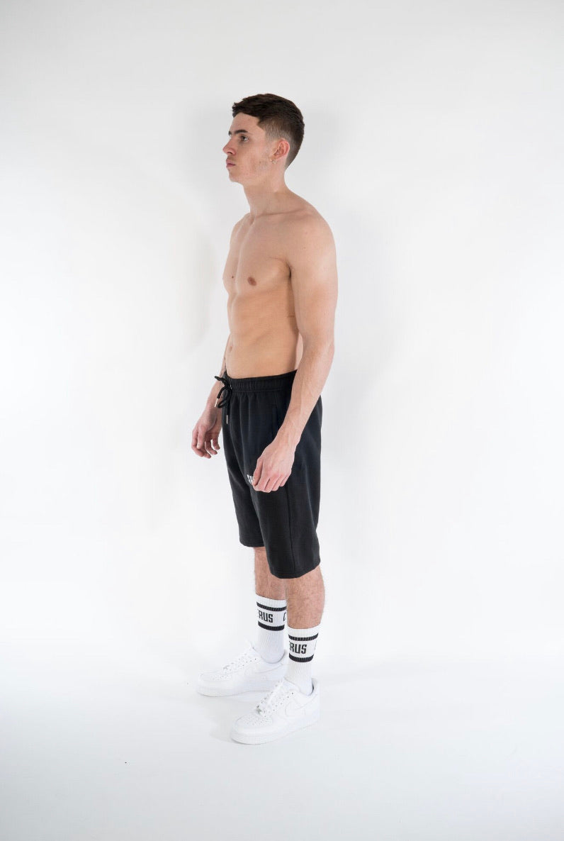 Cerus Black Legacy Men's Athletic Shorts - Lightweight, Breathable & Quick-Dry for Running, Gym & Outdoor Activities