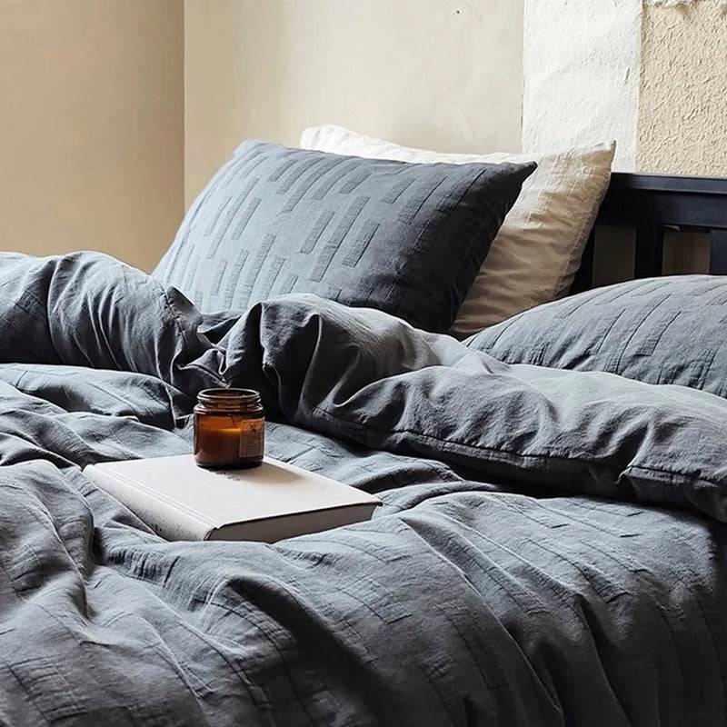 4-Piece Retro Wabi Sabi Style Cotton Linen Texture Craft Set - Perfect for Boho Home Decor & Japanese-Inspired Interior Design