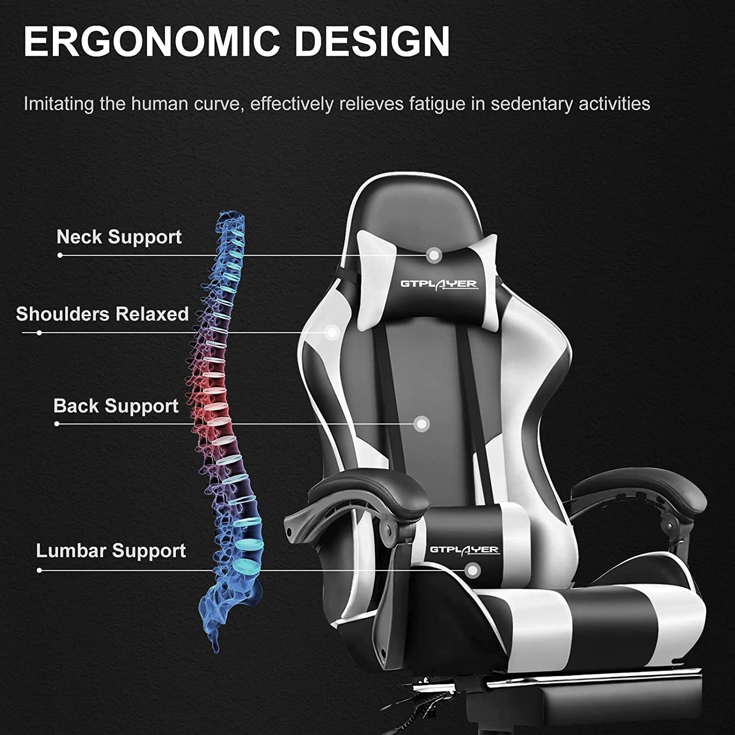 GT800A Adjustable Footrest for Office & Home - Ergonomic Support for Comfortable Work & Relaxation | Perfect for Desks, Chairs, and Standing Workstations