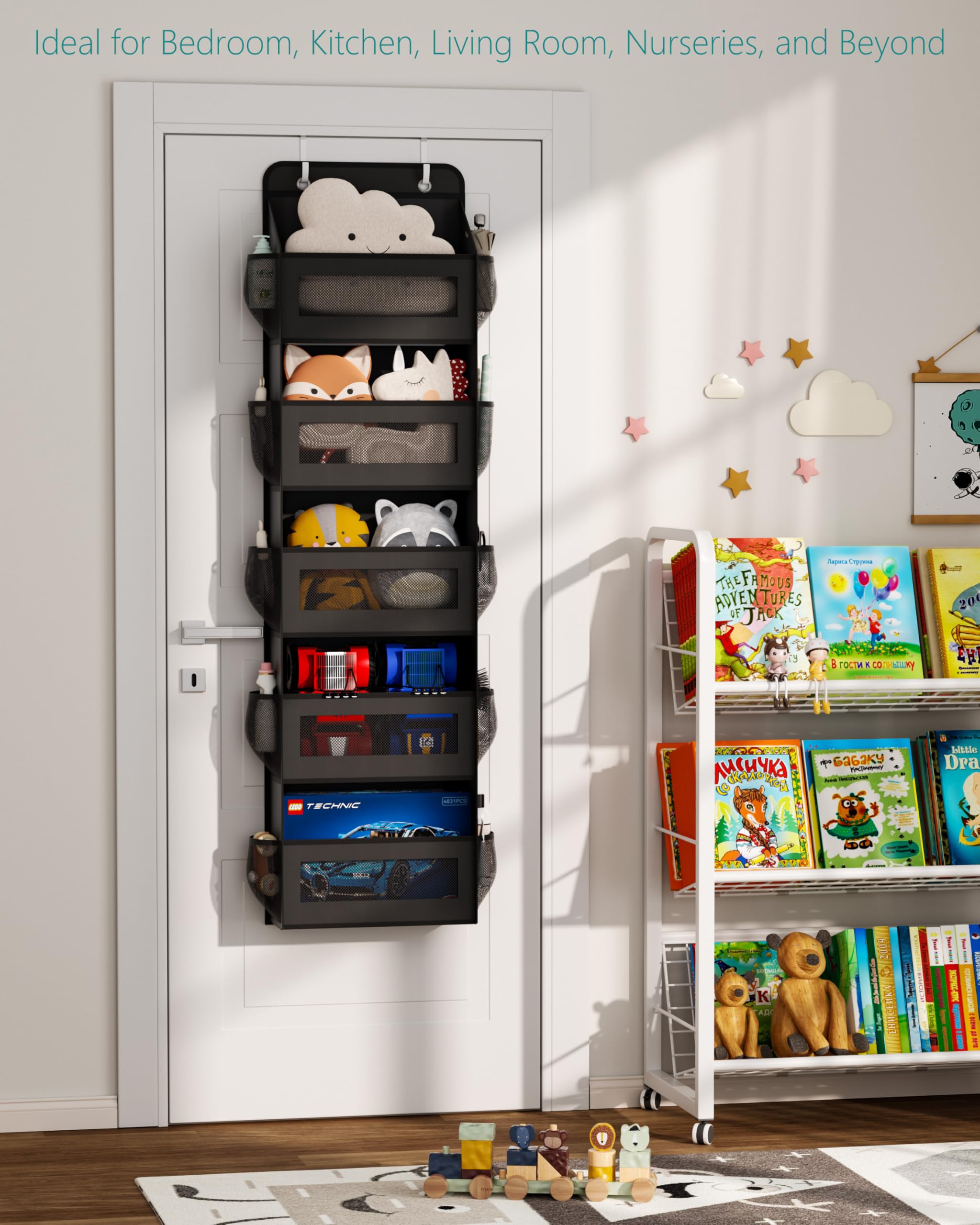 15-Pocket Over the Door Organizer - Space-Saving Hanging Storage for Bathroom, Shoes, Kids Toys & Closet Organization | Perfect for Small Spaces & Home Organization