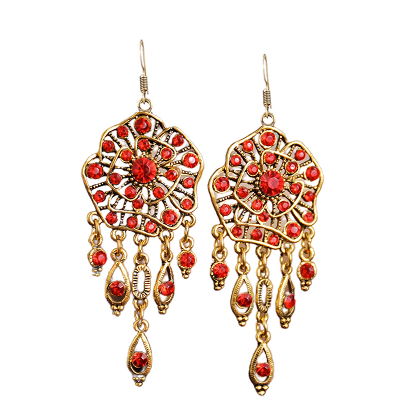 Vintage Waterfall Tassel Dangle Earrings for Women - Ultra Long Gypsy Boho Drop Earrings, 1 Pair Elegant Dangling Ear Jewelry | Perfect for Parties, Weddings & Boho Fashion