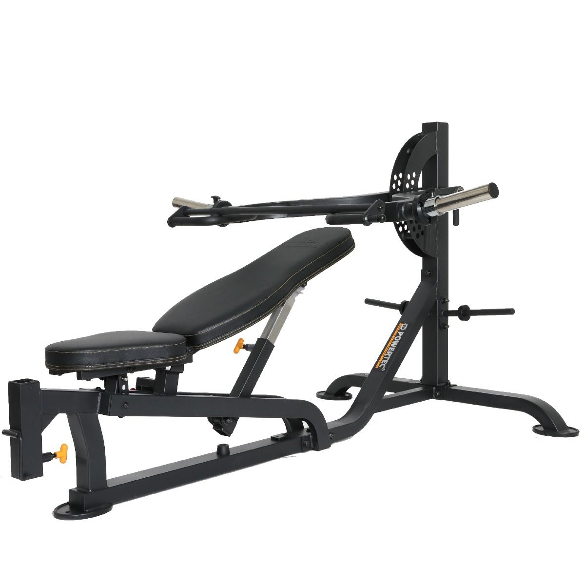 Powertec Workbench Multi Press WB MP20 with Isolator Arm - Heavy Duty Home Gym Equipment for Strength Training & Weightlifting