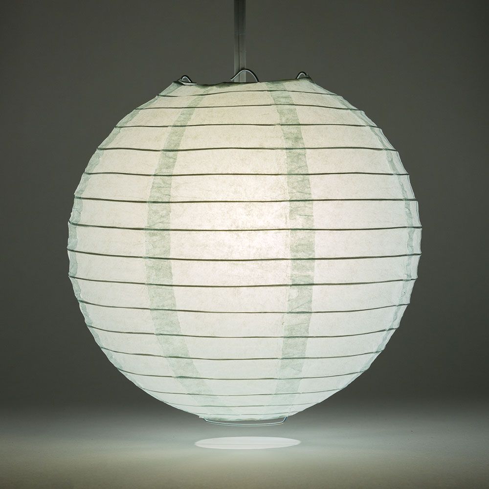 10 Pack Arctic Blue Round Paper Lanterns with Even Ribbing - Chinese Hanging Decor for Wedding, Party & Home Decoration - Perfect for Indoor/Outdoor Events, Baby Showers & Festival Celebrations
