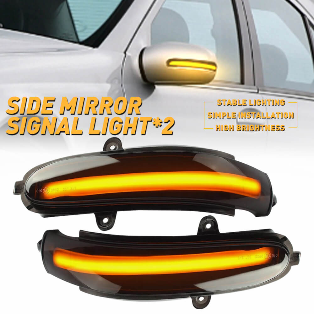 Dynamic LED Side Mirror Turn Signal Light for 2000-2007 Mercedes Benz C W203/C T Modell/CL 203 - Easy Installation, Bright Amber Indicator - Upgrade Your Car Safety & Style for Night Driving & Urban Commuting