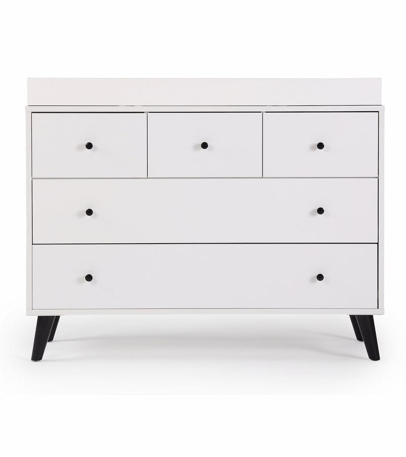 Austin 5 Drawer Dresser - Solid Wood Bedroom Chest of Drawers for Storage | Perfect for Master Bedroom, Guest Room & Nursery Organization