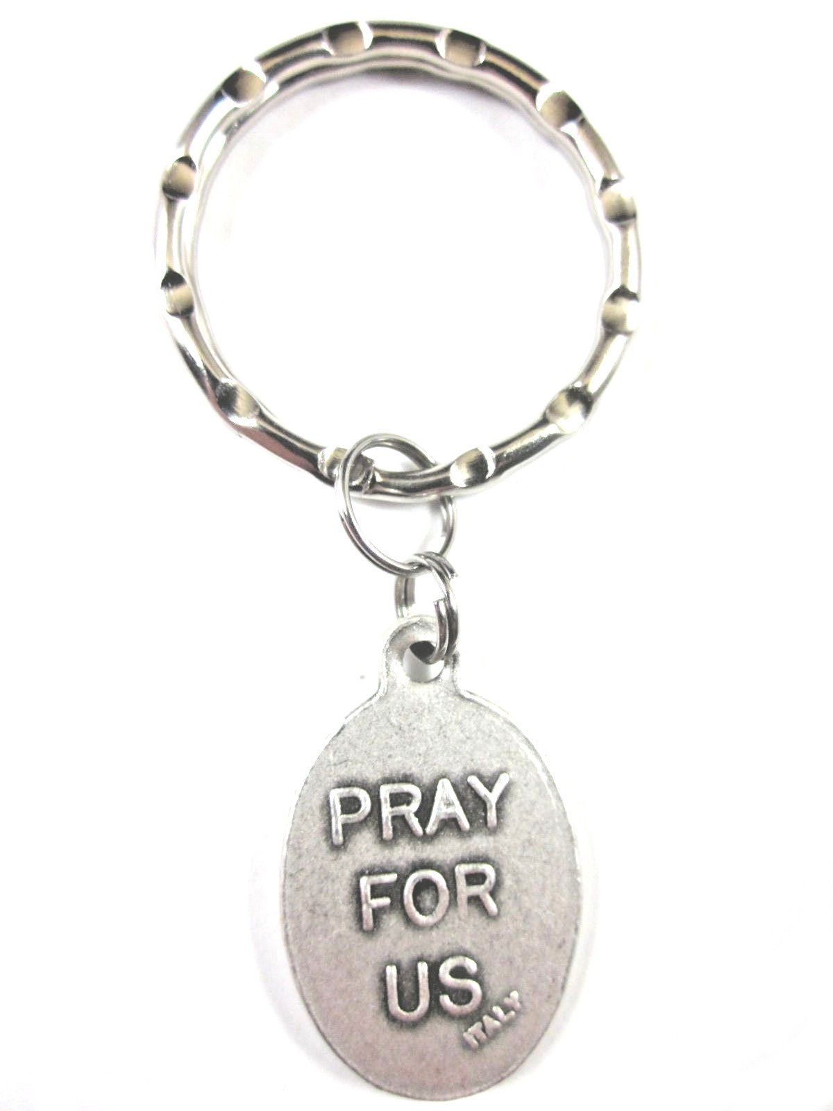 St. Charles Borromeo Medal Italy Keychain - Religious Catholic Gift with Prayer Card - Perfect for Baptism, Confirmation & Daily Devotion