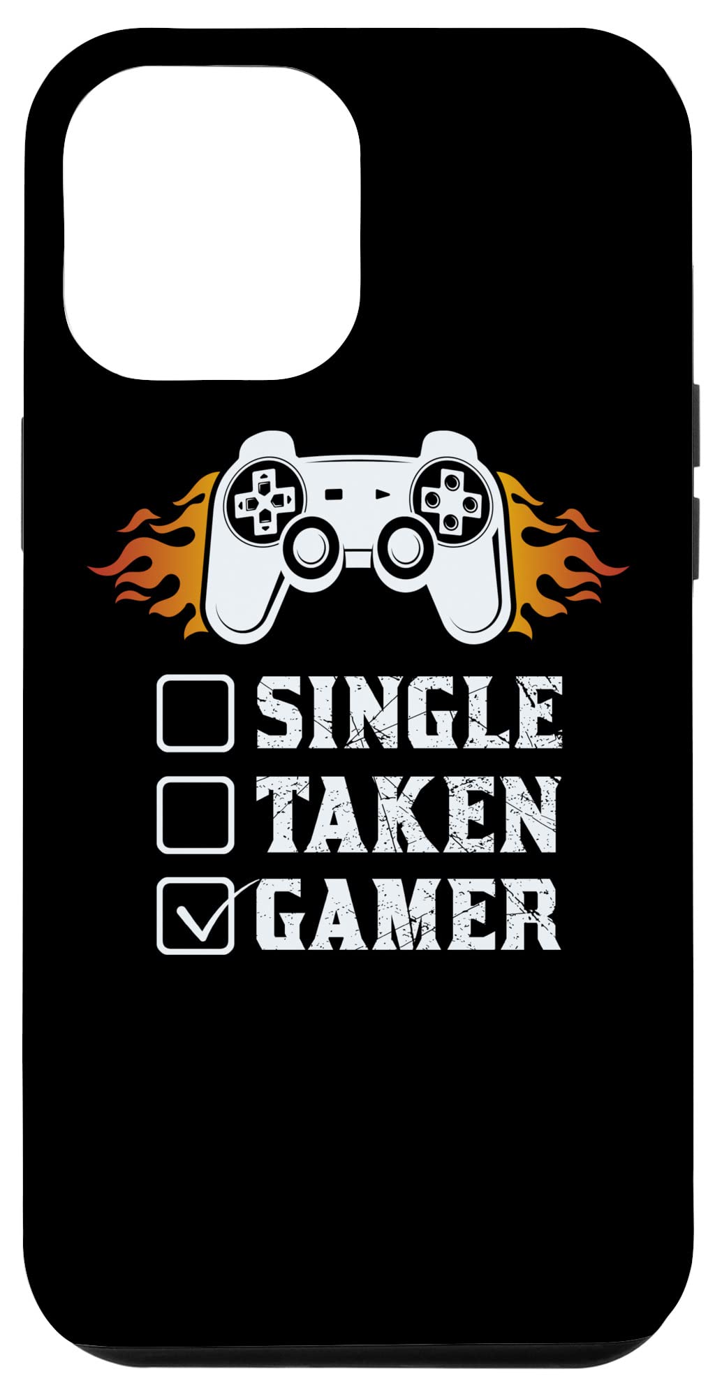 Single Taken Gamer Relationship Status Vintage Phone Case for iPhone 12 Pro Max - Perfect for Valentine's Day Gifts, Gaming Enthusiasts & Couples
