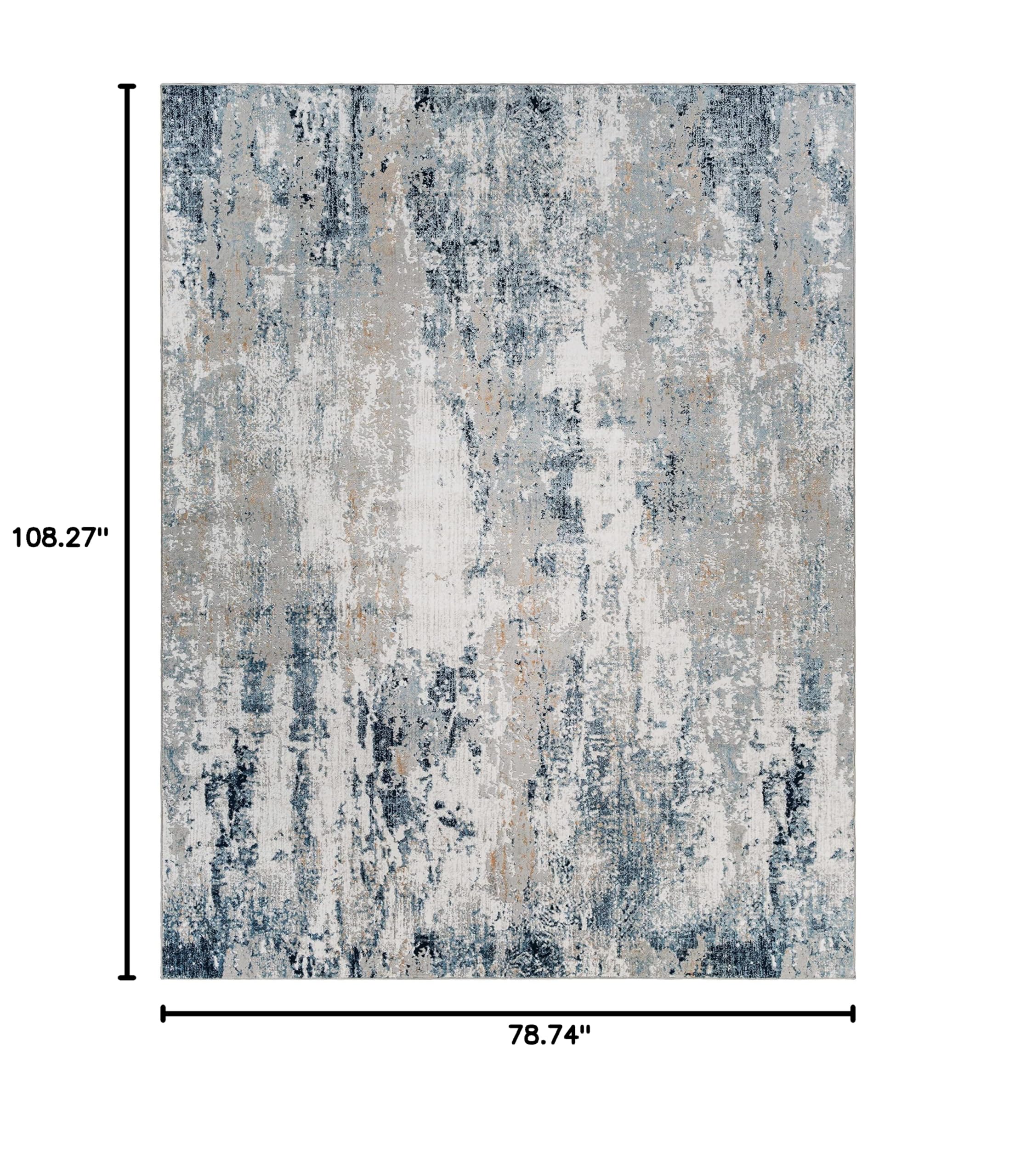 Hauteloom Kipkelion Modern Gray Multi Area Rug 6'7