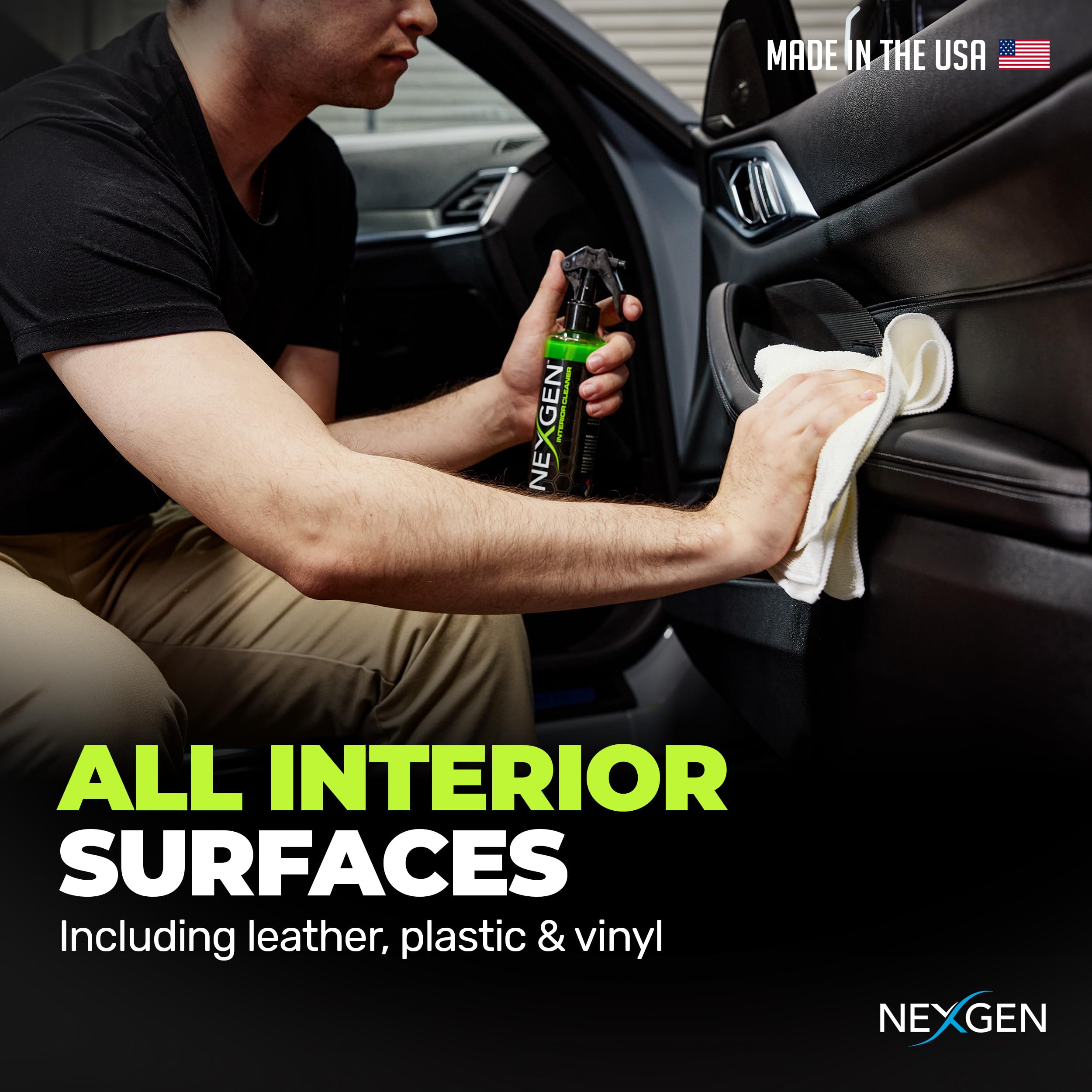 Nexgen Interior Cleaner (8oz) - UV Protection & Residue-Free Professional Finish - Car Detailing Supplies for Leather, Dashboard, Glass & Upholstery - Perfect for On-The-Go Cleaning & Car Interior Maintenance