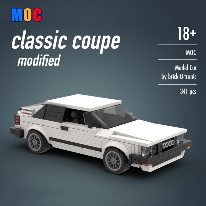 340PCS MOC 58930 Audi Coupe GT Building Blocks Set - Modified Sports Car Model Kit for Adults & Teens - DIY Collector's Display or Gift for Car Enthusiasts