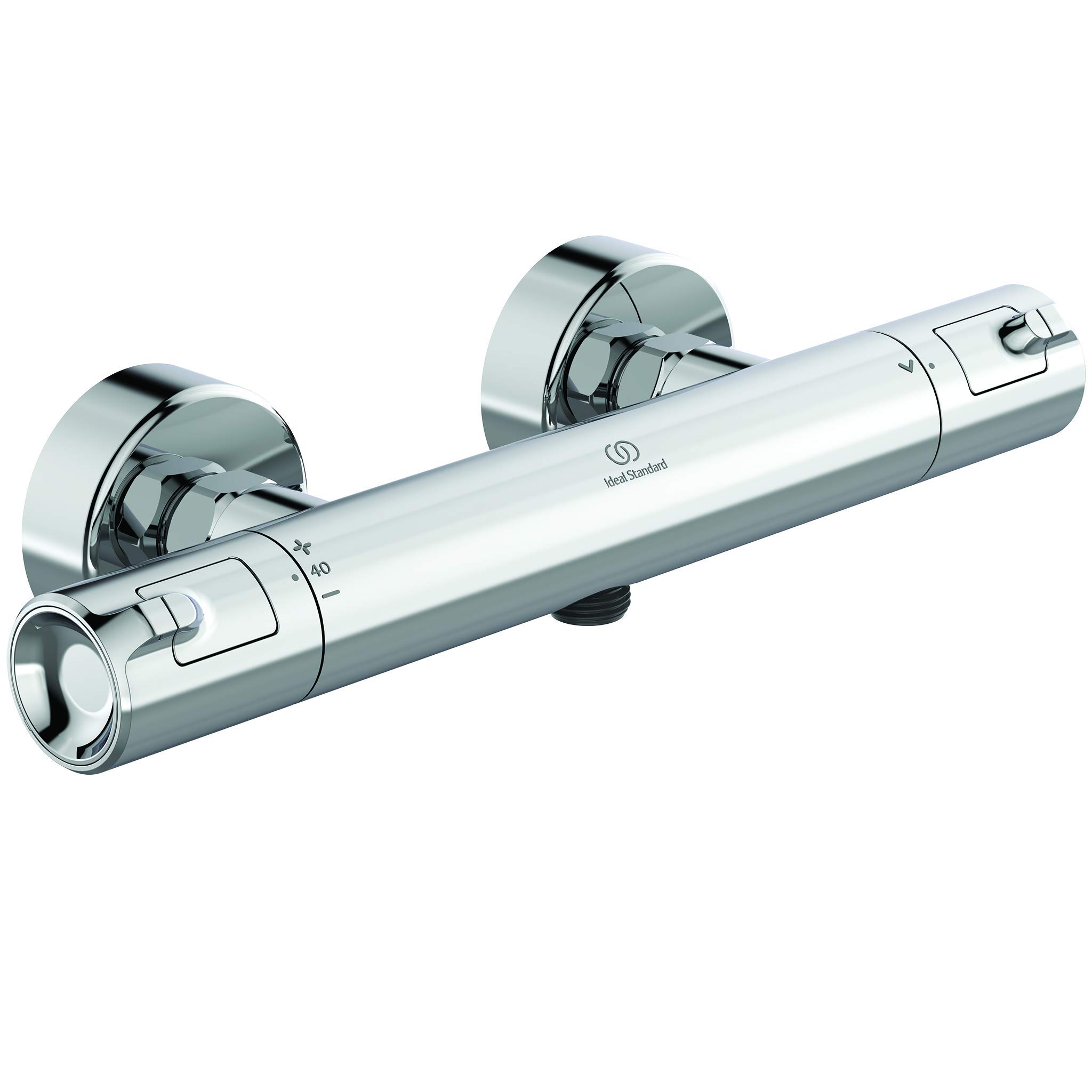 Ideal Standard Ceratherm T50 Thermostatic Shower Kit with Mixer Valve & Adjustable Shower Rail Set in Chrome - Perfect for Modern Bathrooms & Spa-Like Showers