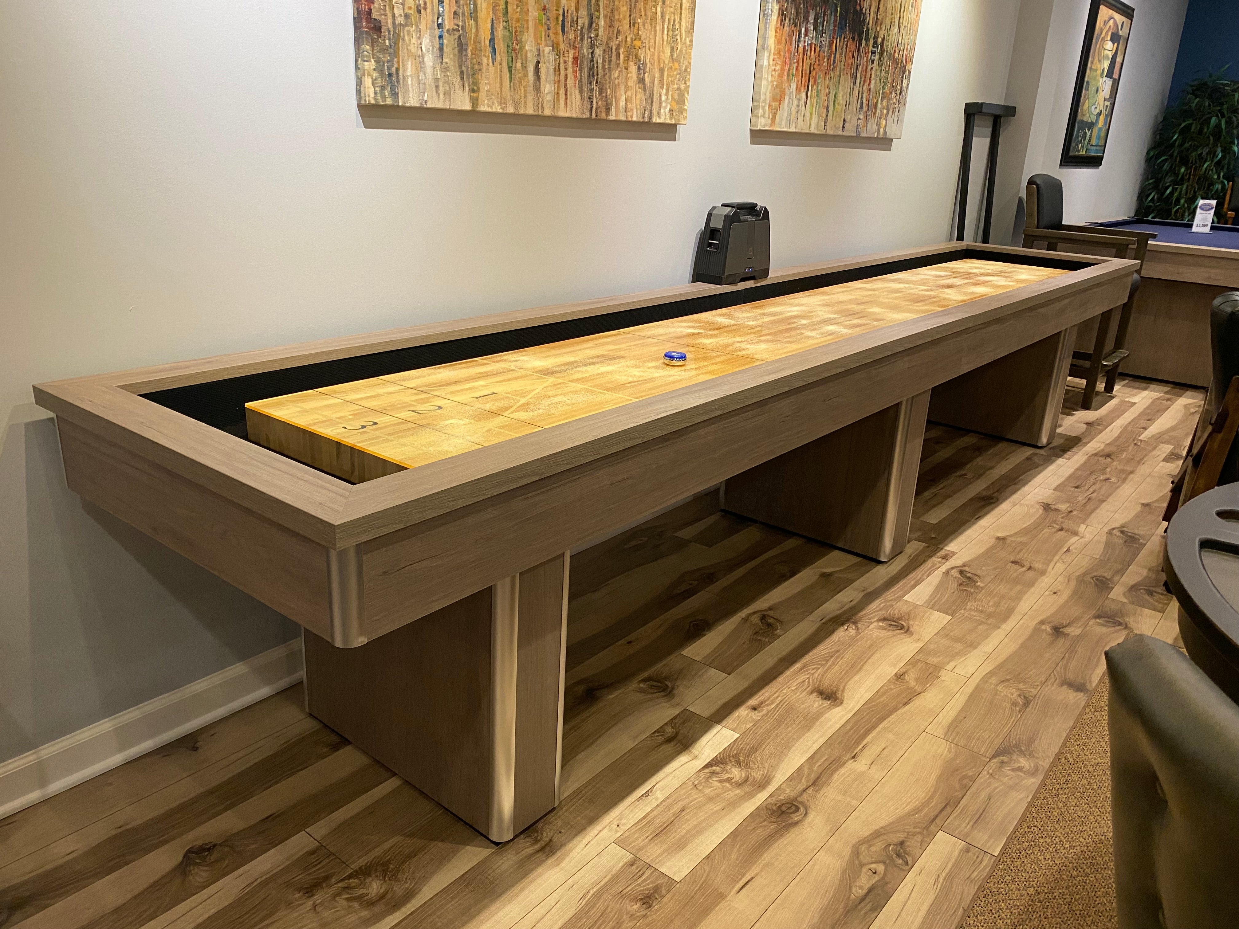 Olhausen Regent Shuffleboard Table - Premium 12ft Indoor Shuffleboard Game for Home & Bar Entertainment | Perfect for Game Rooms, Man Caves & Family Fun Nights