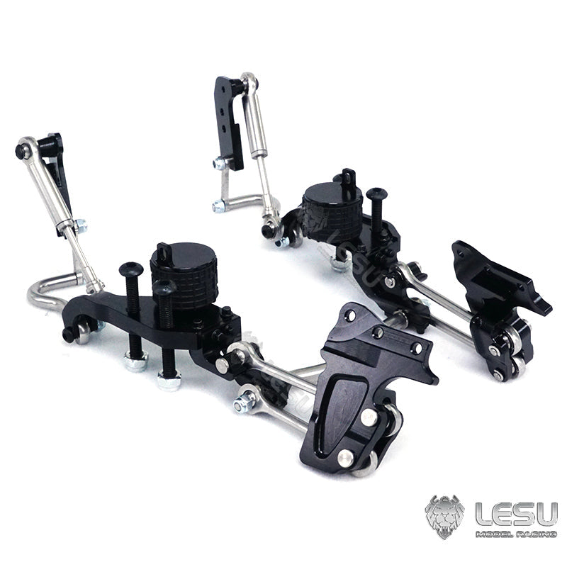 1/14 Scale RC Tractor Metal Air Bag Suspension Kit - Front & Rear Axle for Radio Control Trucks | DIY Hobby Model Construction Vehicles | Perfect for Off-Road Simulation & Crawler Racing Scenes