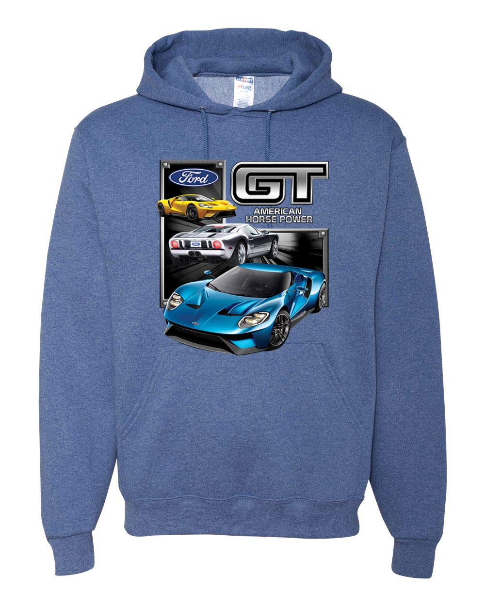 Wild Bobby Ford GT American Horse Power Mustang Graphic Hoodie Sweatshirt for Men & Women - Perfect for Car Enthusiasts, Racing Fans, and Casual Streetwear