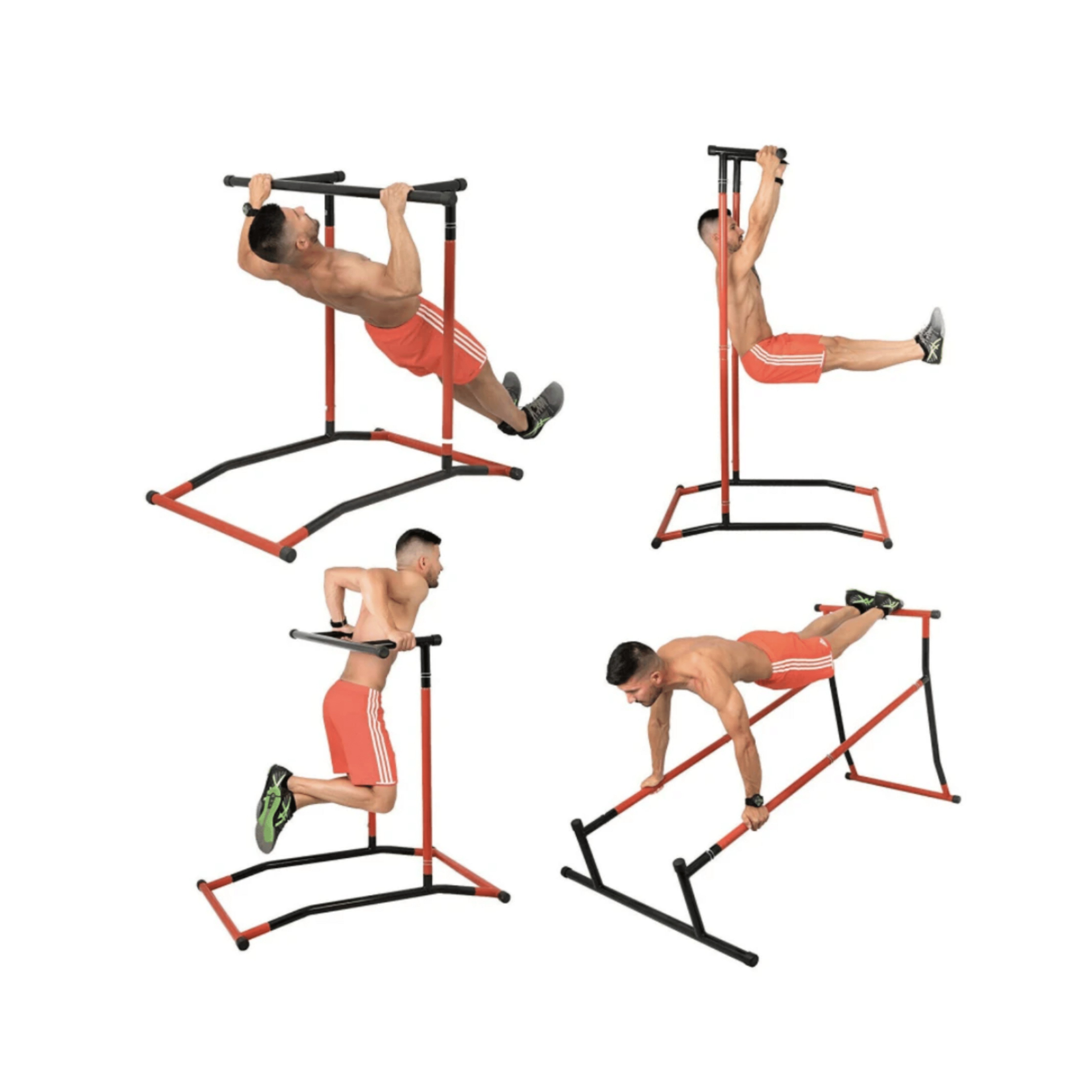 Portable Pull Up Bar & Dip Station - Adjustable Doorway Chin Up Bar for Home Gym Workout - Perfect for Strength Training, Calisthenics & Home Fitness