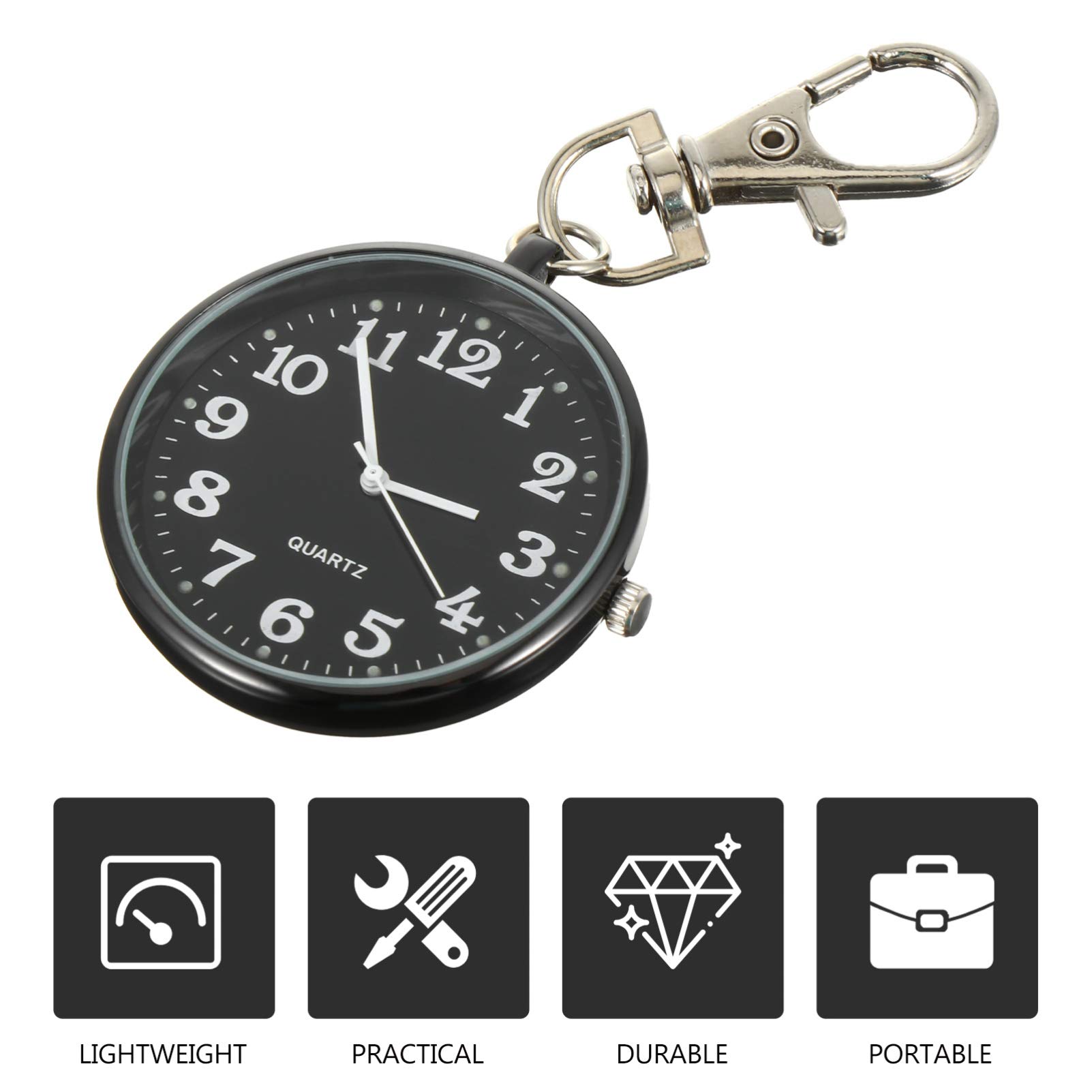 Balacoo Retro Quartz Nurse Pocket Watch - Keychain Hanging Pendant Watch for Medical Professionals | Ideal for Nurses, Doctors & Healthcare Workers