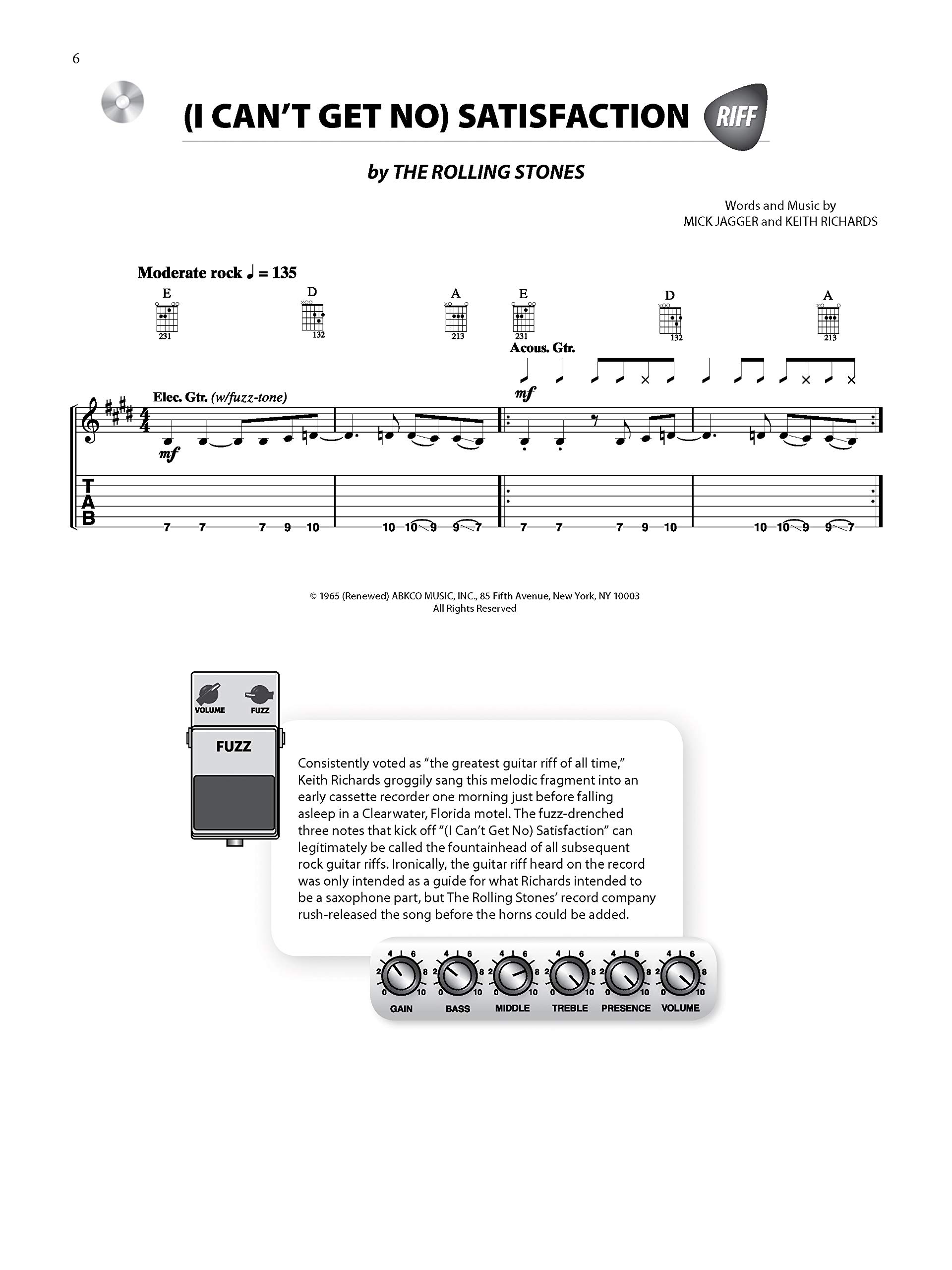 Best Rock Guitar Riffs Collection - Guitar TAB Book with Online Audio & Software - Perfect for Learning, Practice & Performance