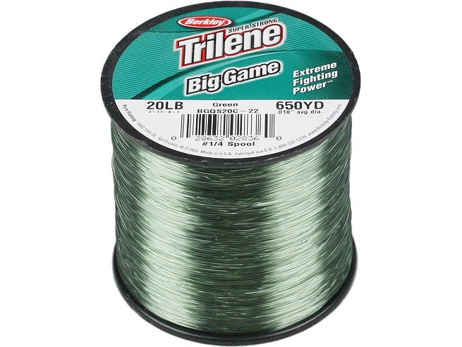 20 lb Trilene Big Game Monofilament Fishing Line - 650 Yards (Quarter Pound Spool) - Premium Strength for Saltwater & Freshwater Fishing, Trolling & Casting