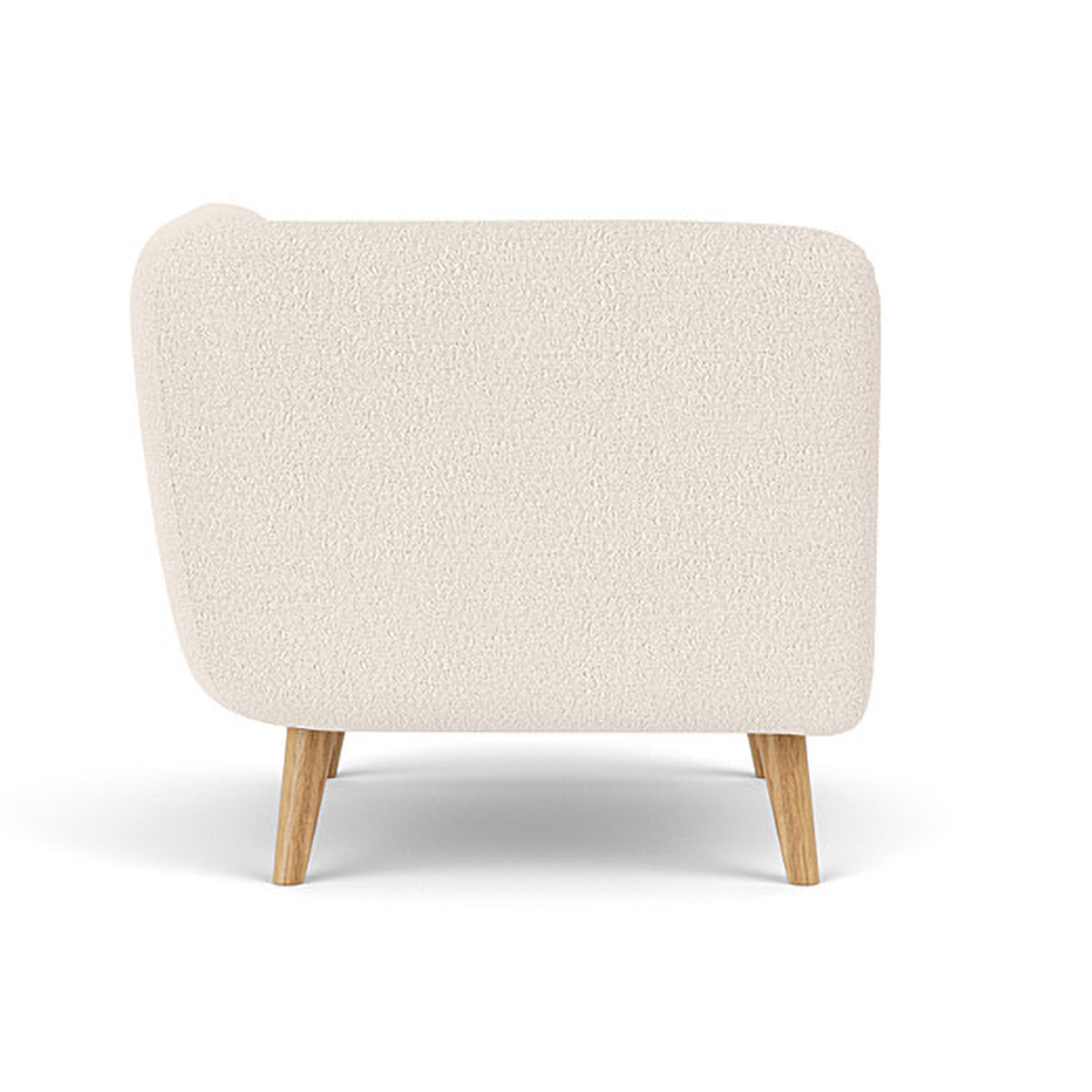 Alfred Boucle Right 1 Seater Modular Sofa - Modern Accent Chair for Living Room, Bedroom & Office - Compact Single Seater Couch with Removable Cushions