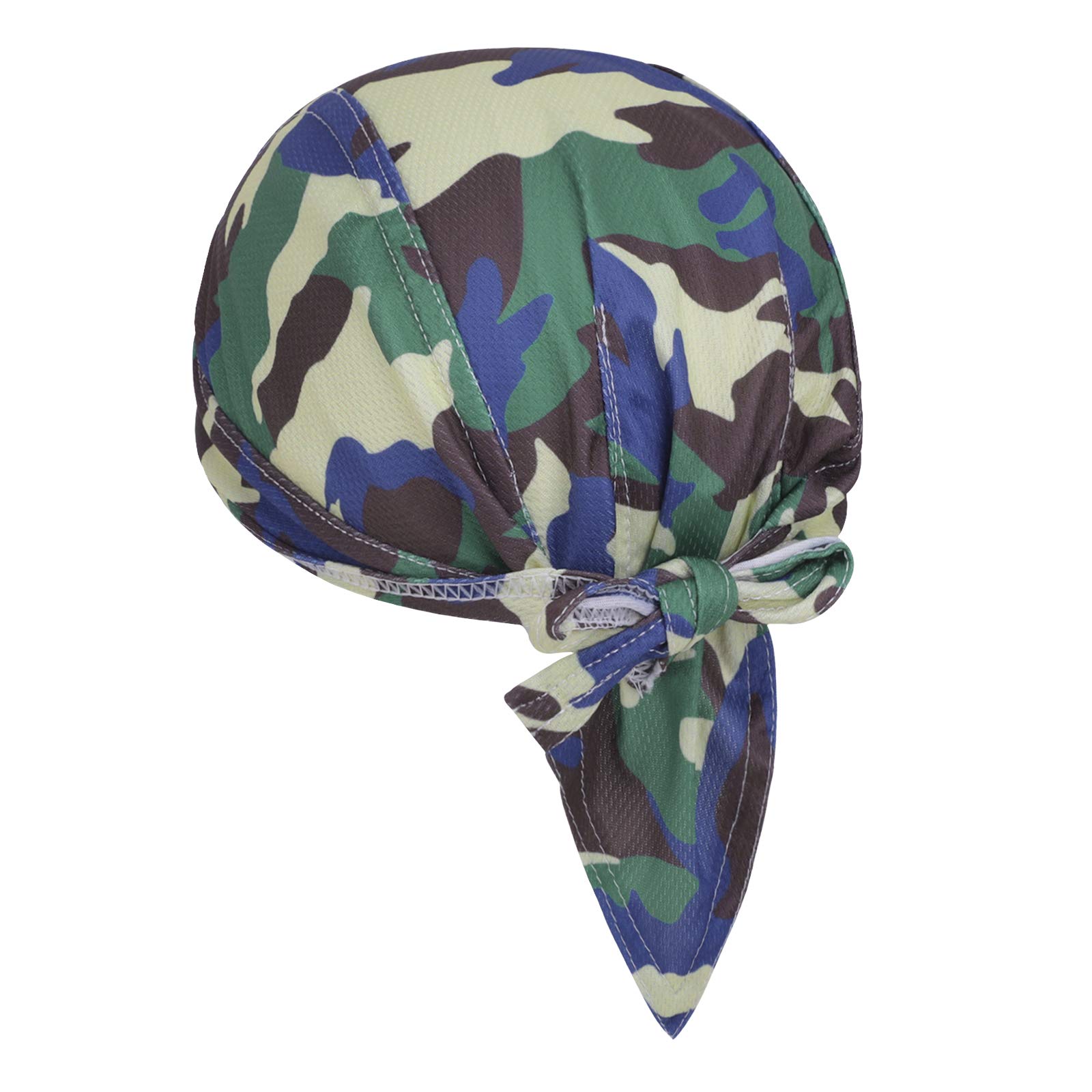 Cycling Skull Cap - UV Protection Sun Bandana & Running Headband for Men & Women - Moisture Wicking Head Wrap Cover for Cycling, Running, Hiking & Halloween Pirate Costume Accessories