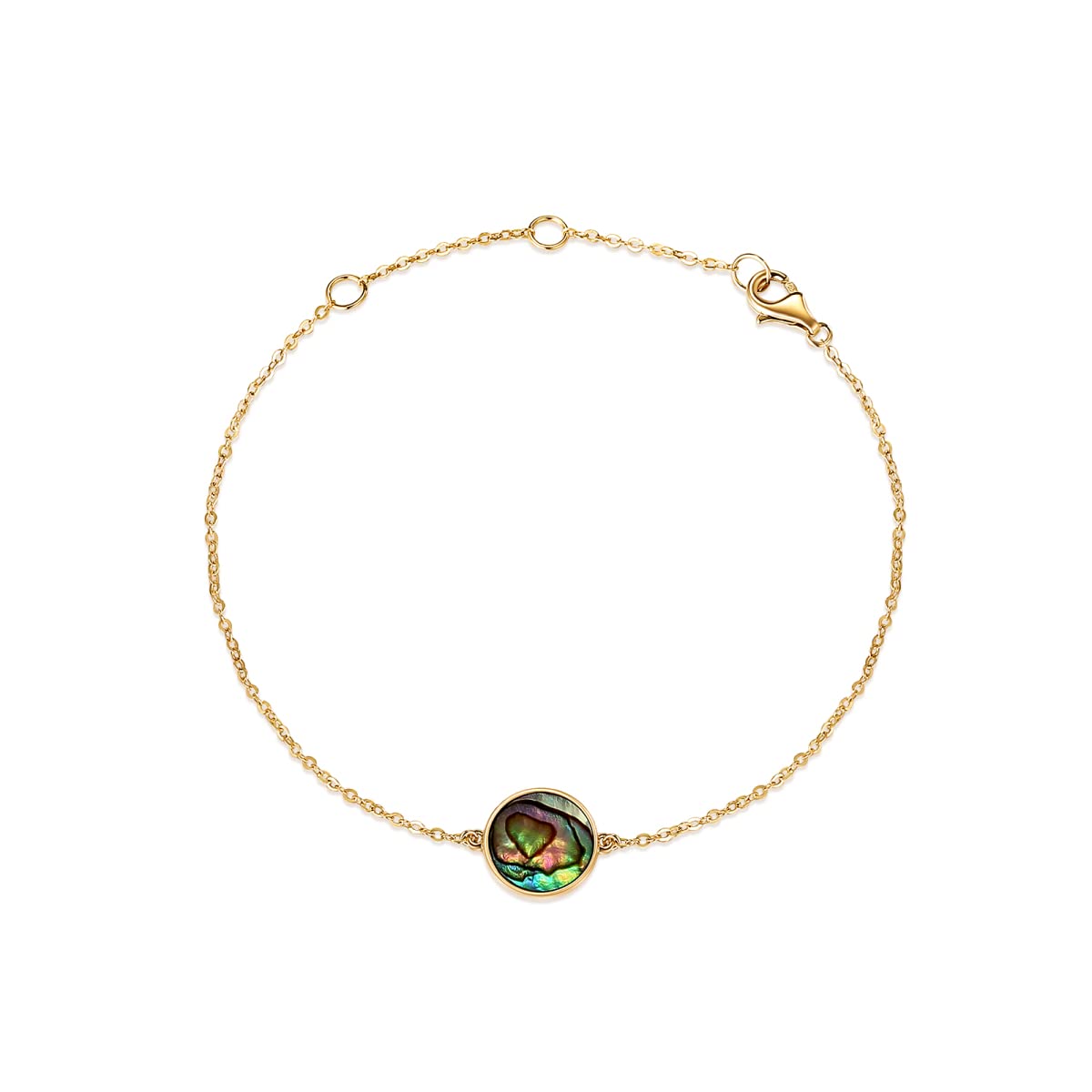 14K Solid Gold Coin Necklace & Bracelet Set for Women - Mother of Pearl, Abalone, Turquoise, Black Onyx, Opal Jewelry | Elegant Anniversary, Birthday Gift for Wife, Mom, Her | Perfect for Weddings, Parties, Special Occasions