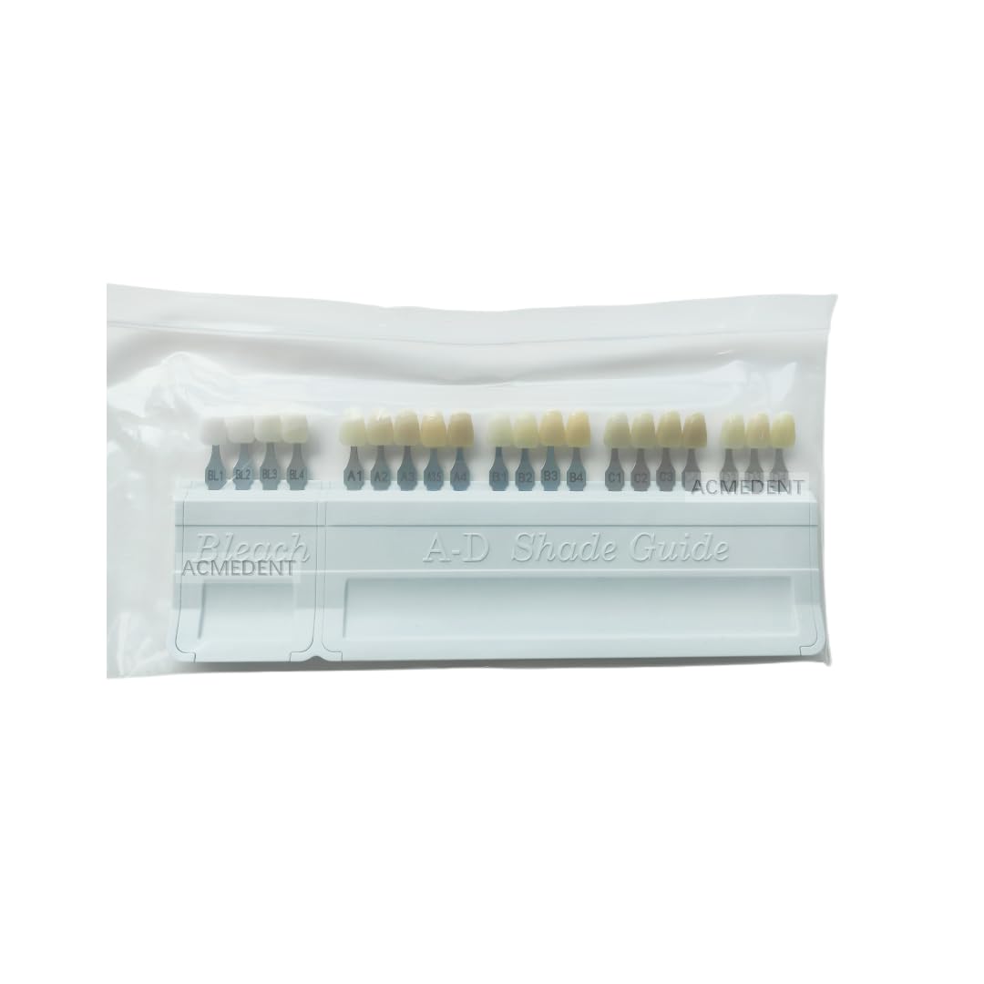 Ivoclar Style Dental Shade Guide - 16 Colors Porcelain Teeth Whitening Kit (4Pcs, A-D Shades) for Professional Teeth Whitening & Cosmetic Dentistry